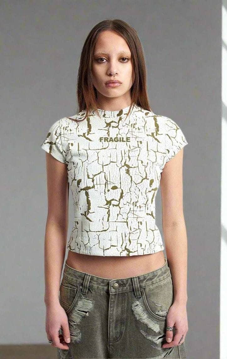 Shop The Ragged Priest The Ragged Priest Rift Baby Tee Top for women – premium loungewear and festival fashion at Spoiled Brat