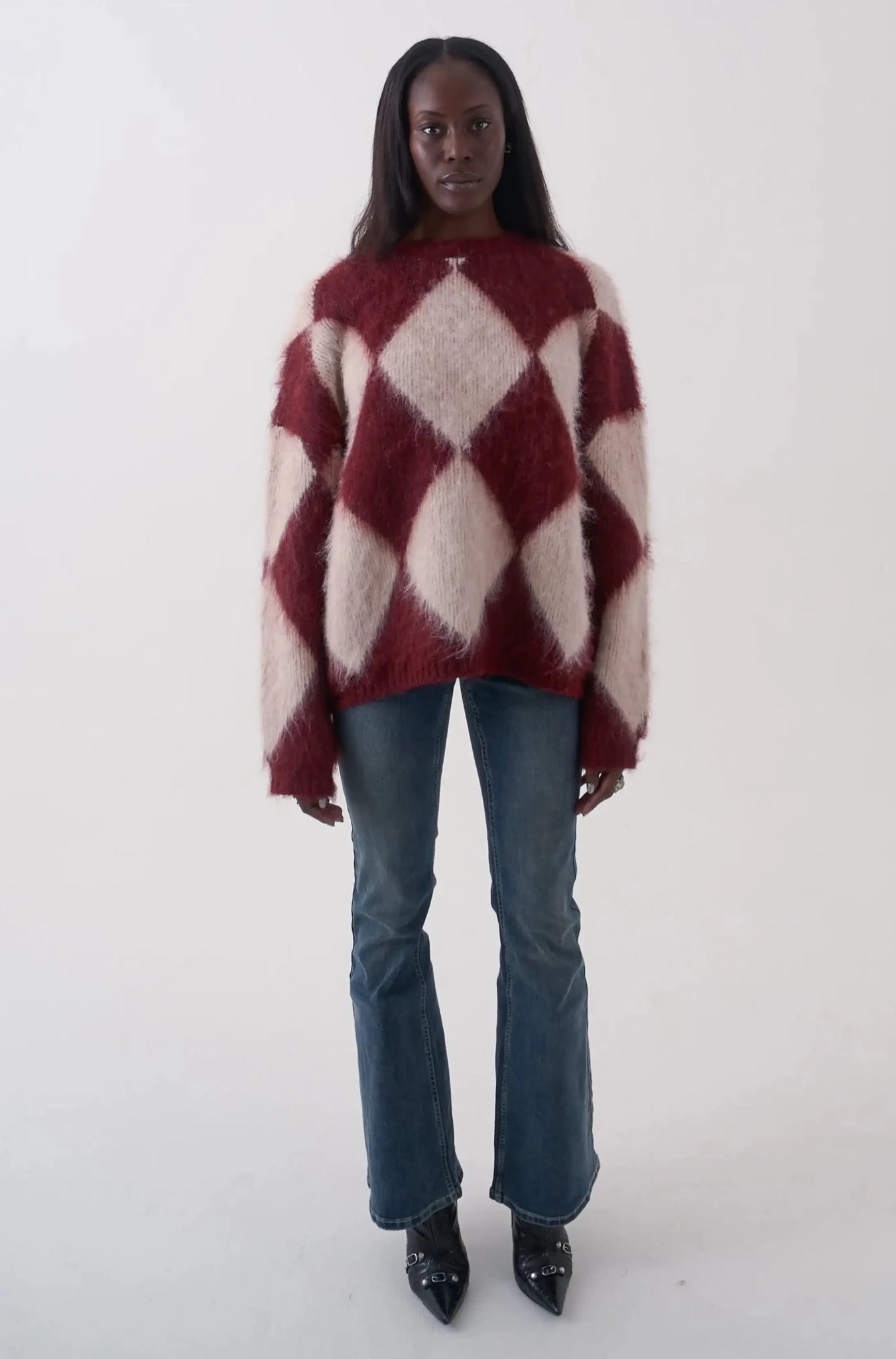 The Ragged Priest Rook Oversized Diamond Knit Jumper - Spoiled Brat