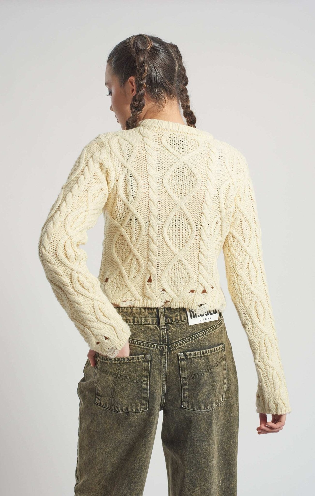 Shop The Ragged Priest The Ragged Priest Saint Zip Cable Knit Jumper Knit Jumper for women – premium loungewear and festival fashion at Spoiled Brat