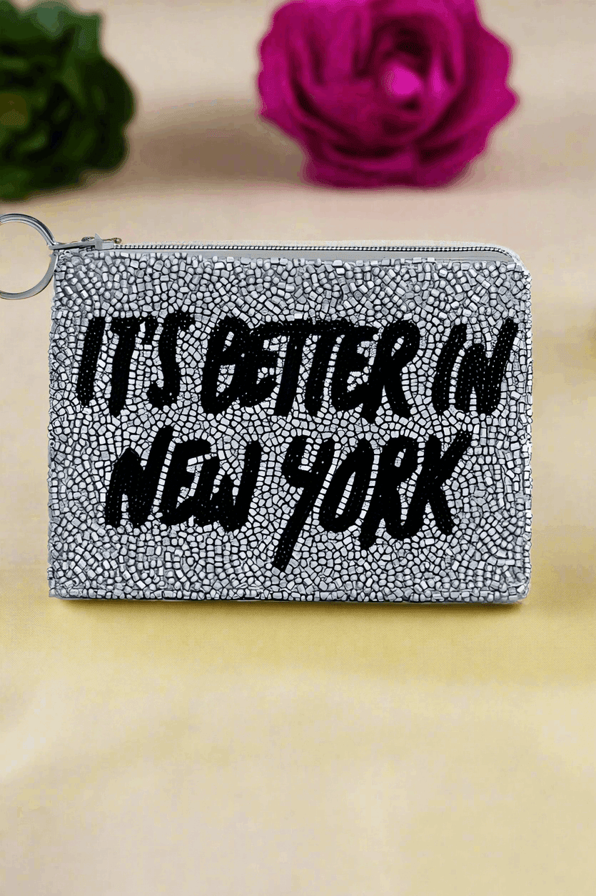 Shop Tiana New York Tiana Designs Hand Beaded Its Better in New York Coin Purse Purse for women – premium loungewear and festival fashion at Spoiled Brat