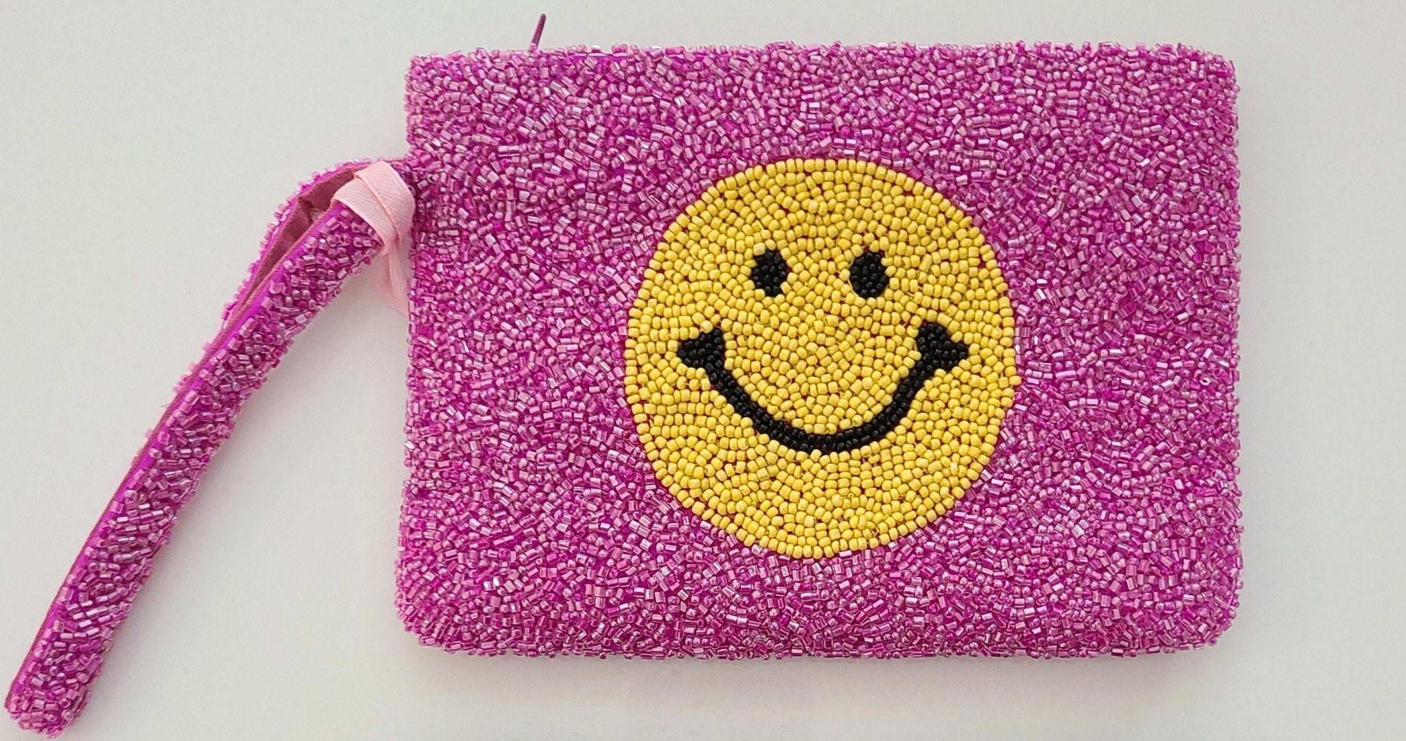 Tiana Designs Hand Beaded Smiley Coin Purse Wristlet - Spoiled Brat