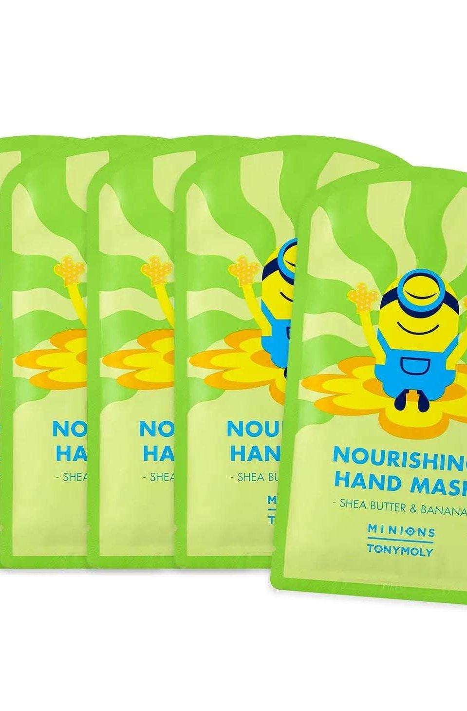 TonyMoly x Minions Nourishing Banana Hand Mask Beauty Product by Tony Moly as seen on celebrities