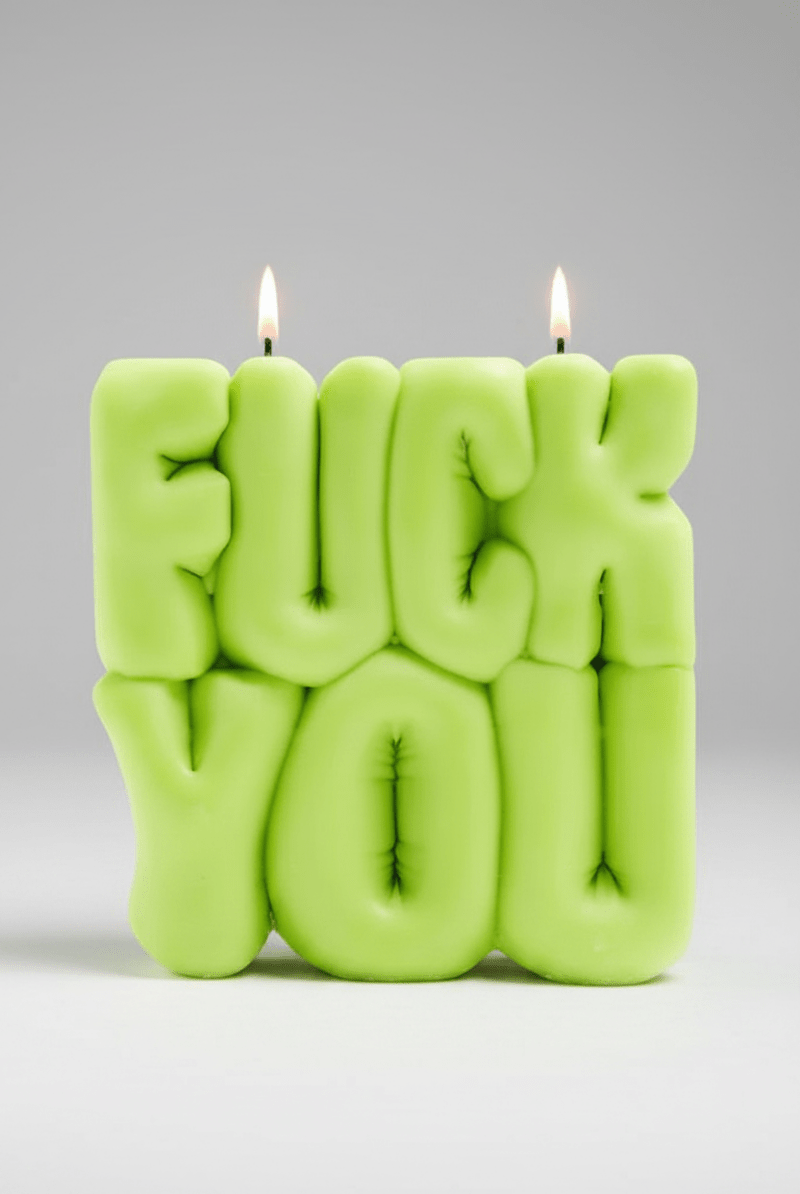Shop Wavey Casa Wavey Casa FUCK You Lime Puffer Candle Candles for women – premium loungewear and festival fashion at Spoiled Brat