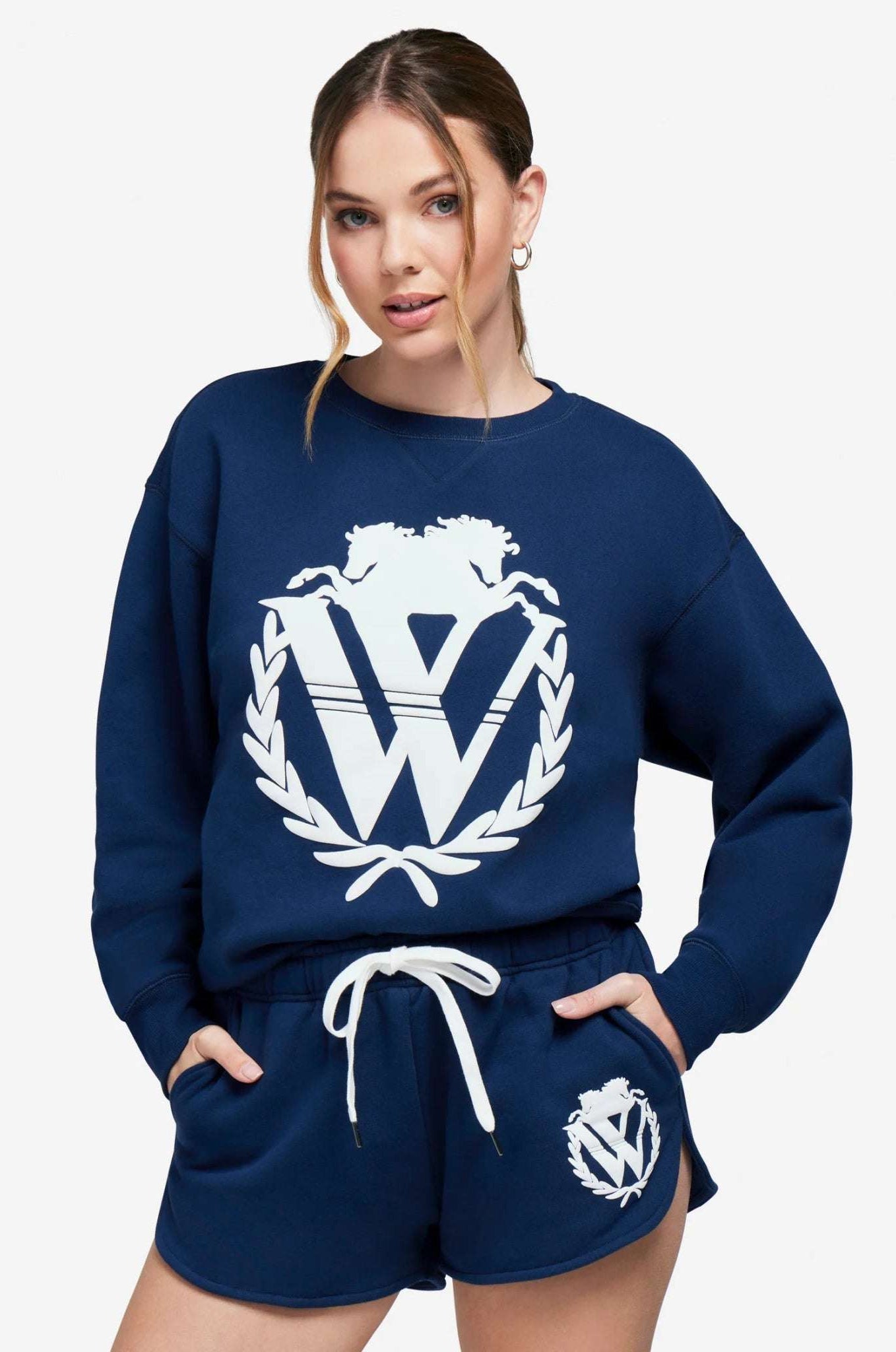 Shop Wildfox Wildfox 90s Crest Cody Sweatshirt Jumper for women – premium loungewear and festival fashion at Spoiled Brat