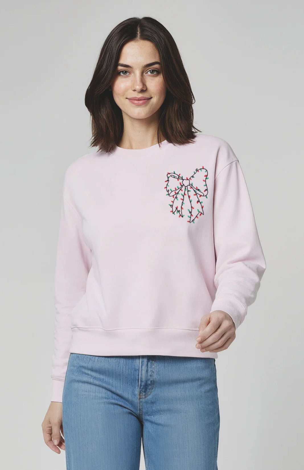 Shop Wildfox Wildfox Christmas Bow Charlie Sweatshirt Hooded Sweatshirt for women – premium loungewear and festival fashion at Spoiled Brat