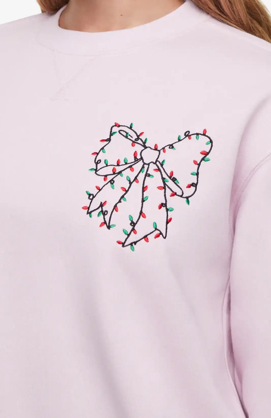 Shop Wildfox Wildfox Christmas Bow Charlie Sweatshirt Hooded Sweatshirt for women – premium loungewear and festival fashion at Spoiled Brat