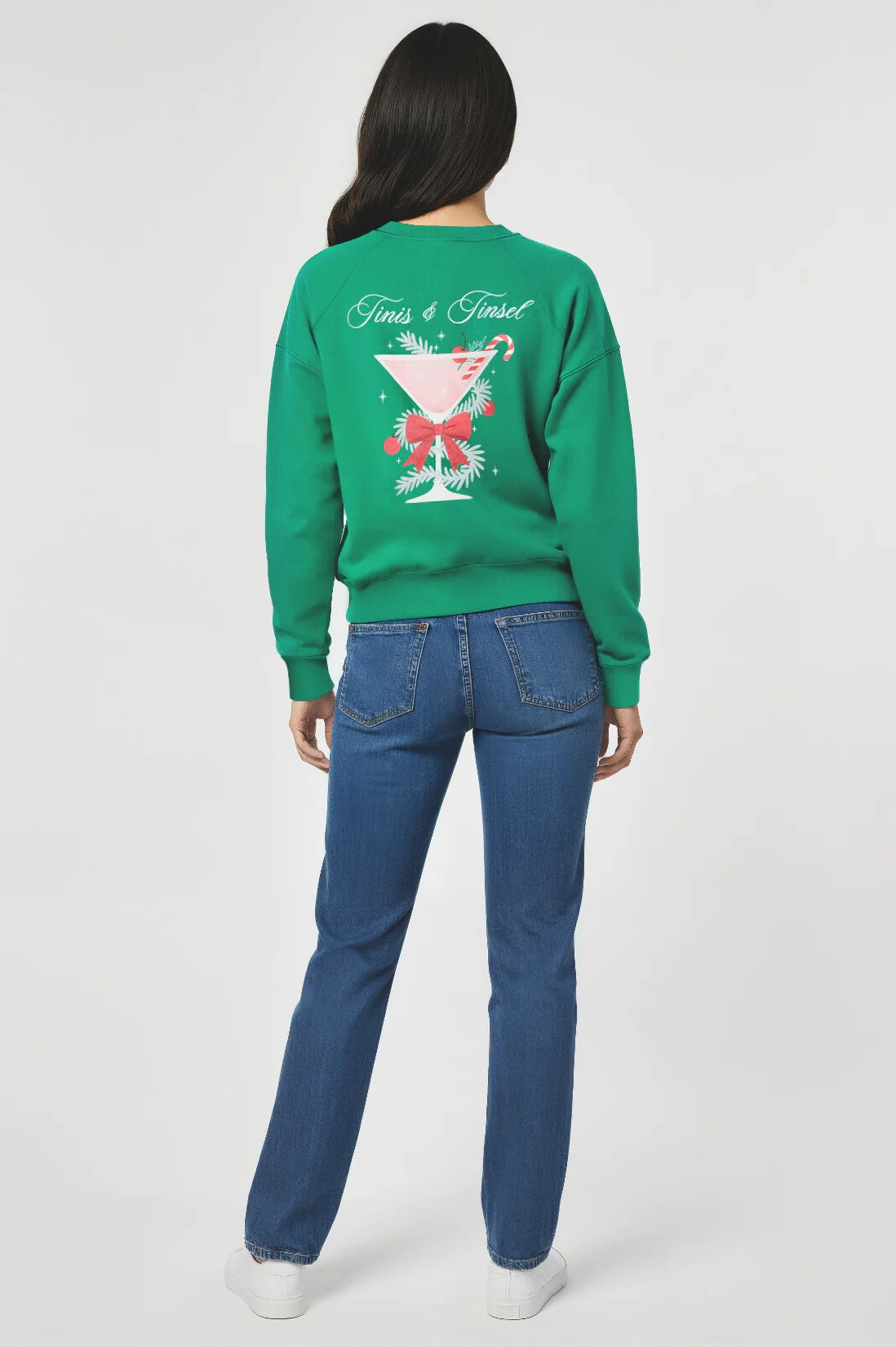 Wildfox Christmas Tinis & Tinsel Keely Raglan Sweatshirt - Spoiled Brat