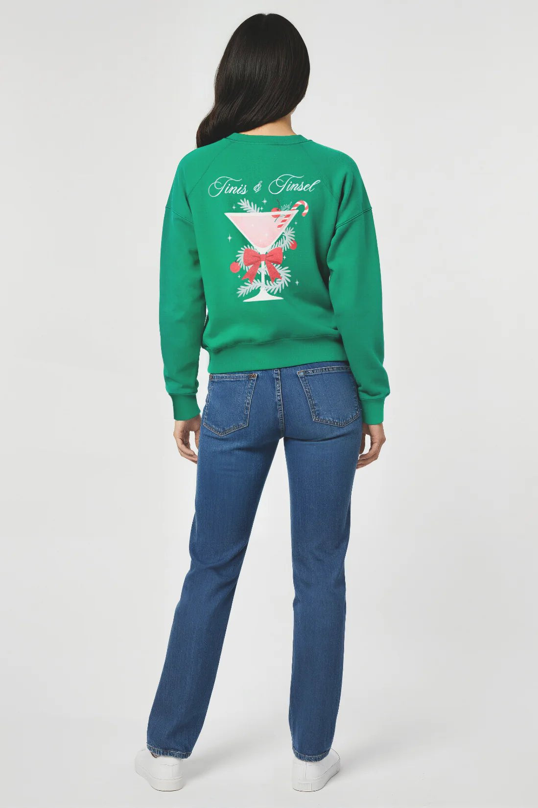 Wildfox Christmas Tinis & Tinsel Keely Raglan Sweatshirt - Spoiled Brat