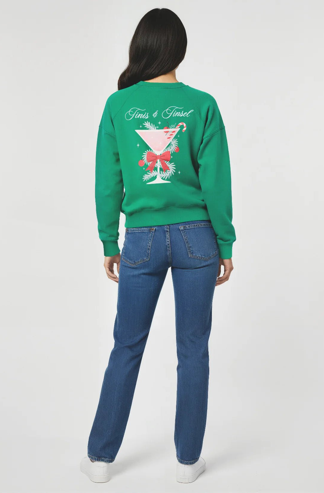 Wildfox Christmas Tinis & Tinsel Keely Raglan Sweatshirt - Spoiled Brat