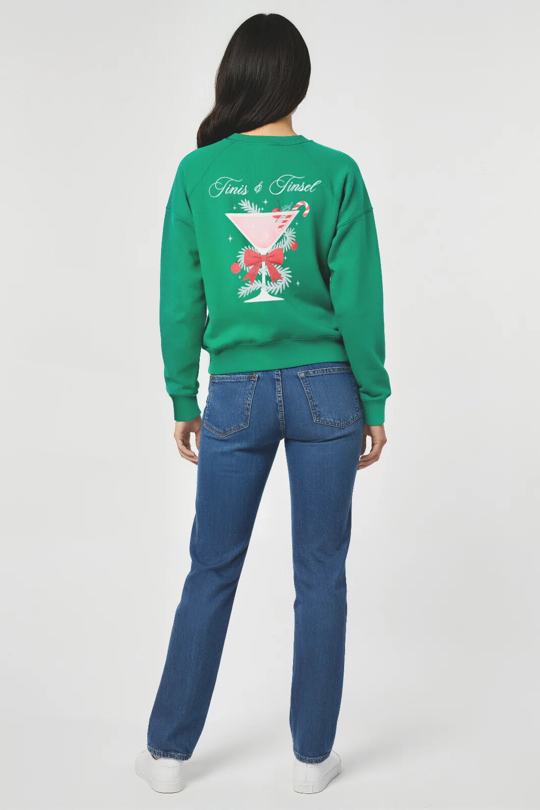 Wildfox Christmas Tinis & Tinsel Keely Raglan Sweatshirt - Spoiled Brat