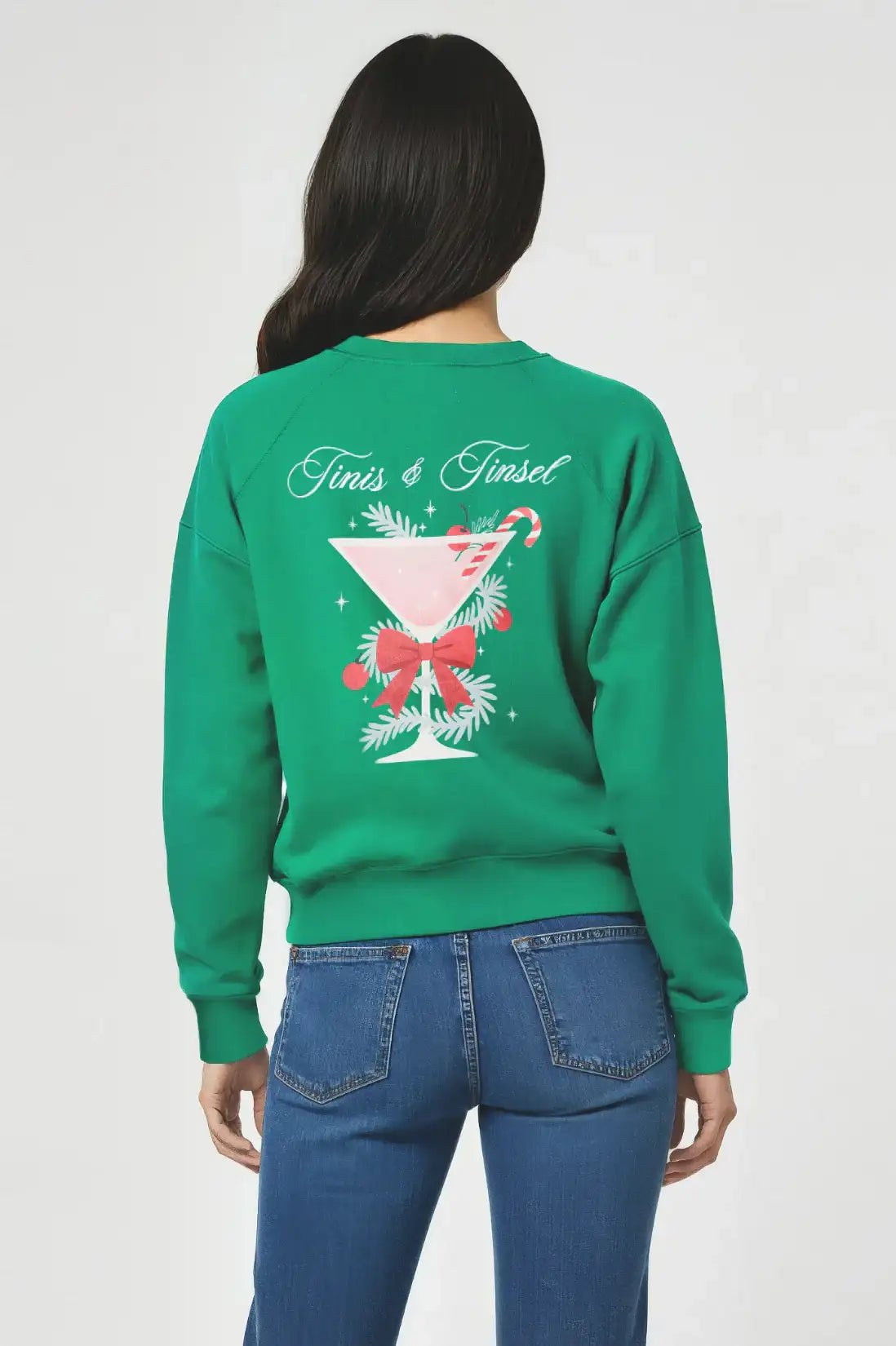 Wildfox Christmas Tinis & Tinsel Keely Raglan Sweatshirt - Spoiled Brat