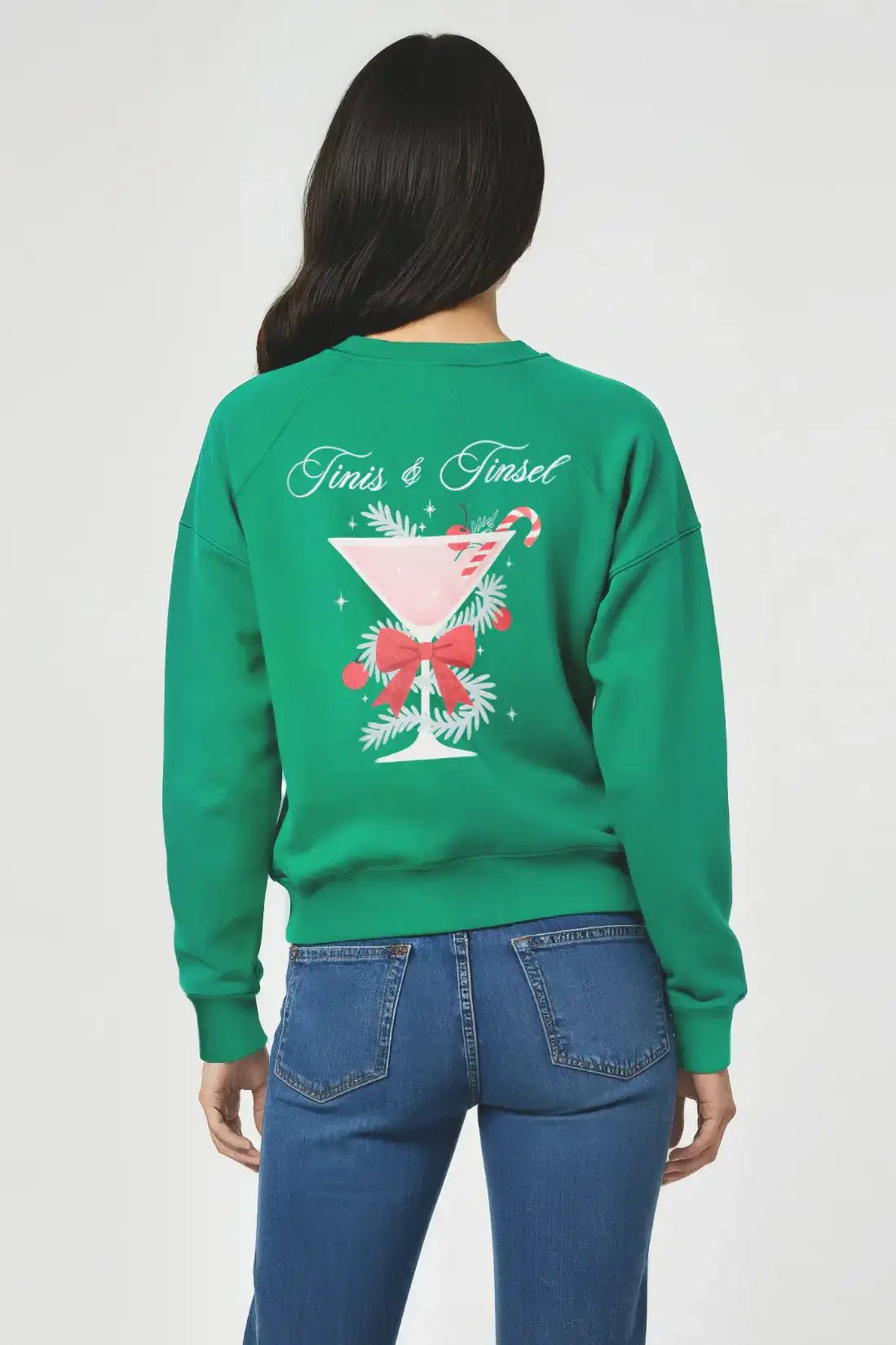 Wildfox Christmas Tinis & Tinsel Keely Raglan Sweatshirt - Spoiled Brat