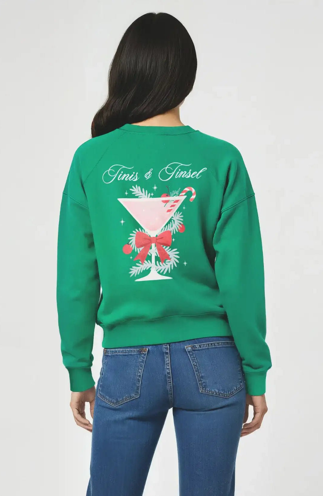 Wildfox Christmas Tinis & Tinsel Keely Raglan Sweatshirt - Spoiled Brat