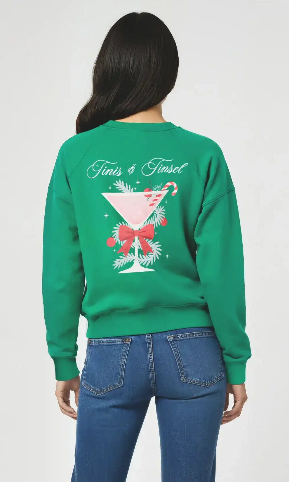 Wildfox Christmas Tinis & Tinsel Keely Raglan Sweatshirt - Spoiled Brat
