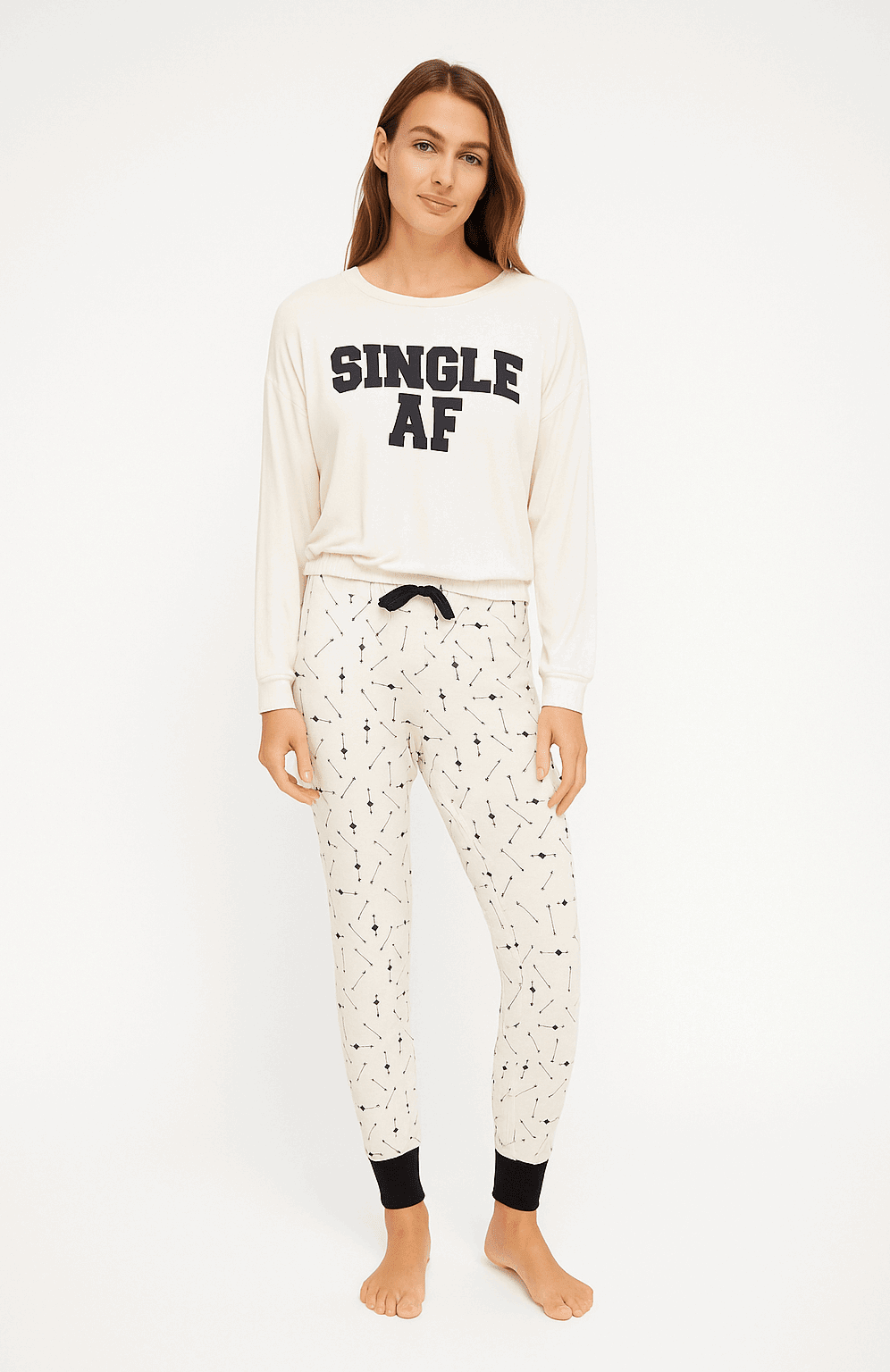 Shop Wildfox Wildfox Single AF Pyjamas as seen on Malin Andersson Pyjamas for women – premium loungewear and festival fashion at Spoiled Brat