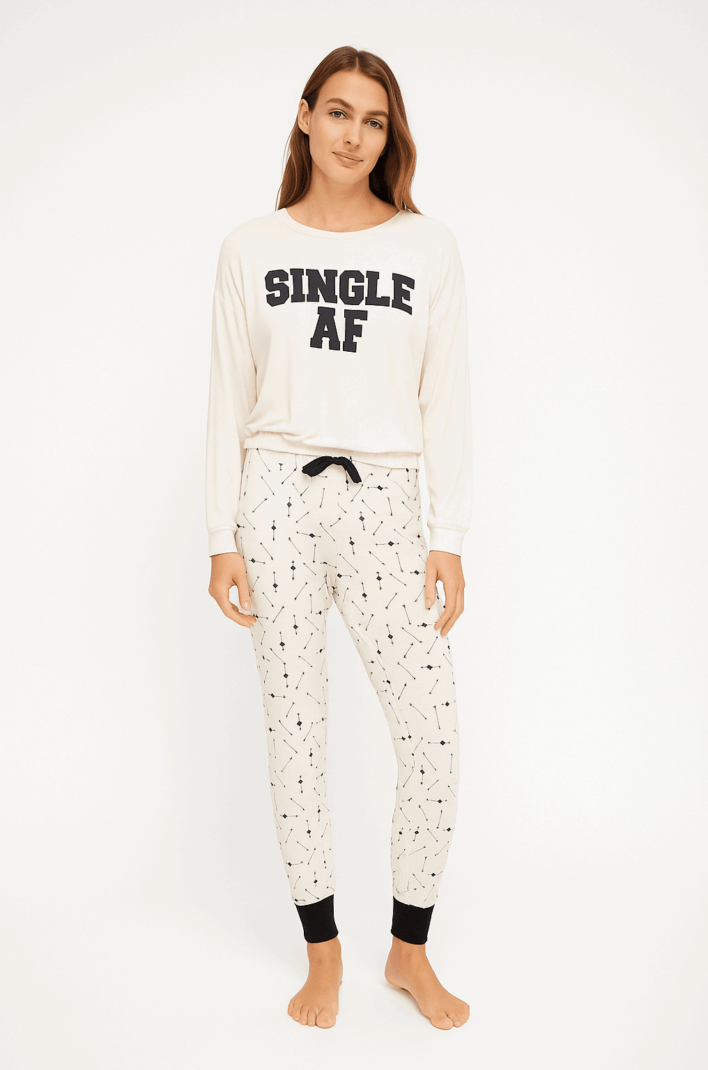 Shop Wildfox Wildfox Single AF Pyjamas as seen on Malin Andersson Pyjamas for women – premium loungewear and festival fashion at Spoiled Brat