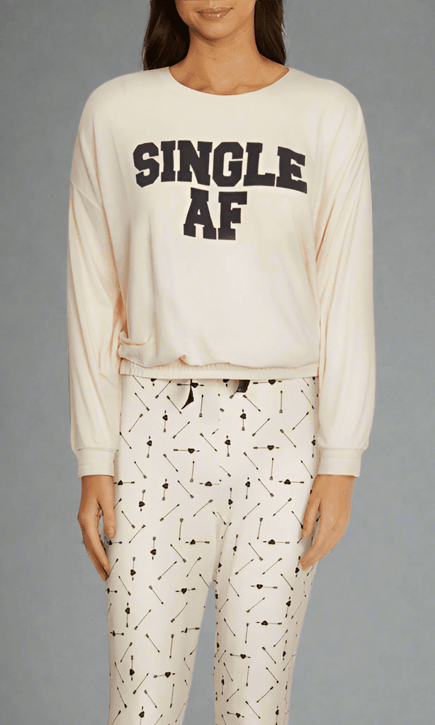 Shop Wildfox Wildfox Single AF Pyjamas as seen on Malin Andersson Pyjamas for women – premium loungewear and festival fashion at Spoiled Brat