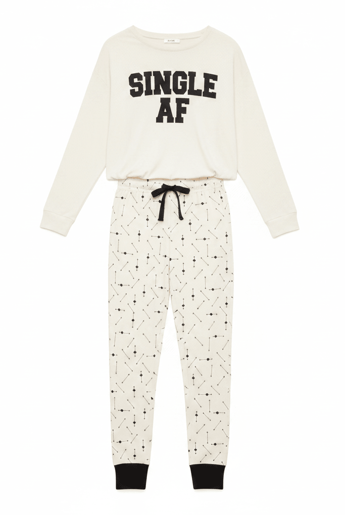 Shop Wildfox Wildfox Single AF Pyjamas as seen on Malin Andersson Pyjamas for women – premium loungewear and festival fashion at Spoiled Brat