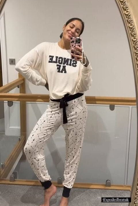 Shop Wildfox Wildfox Single AF Pyjamas as seen on Malin Andersson Pyjamas for women – premium loungewear and festival fashion at Spoiled Brat