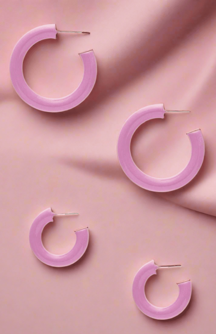 Shop 8 Other Reasons Sofia Richie x 8 Other Reasons Pink Hoop Earrings Earrings for women – premium loungewear and festival fashion at Spoiled Brat