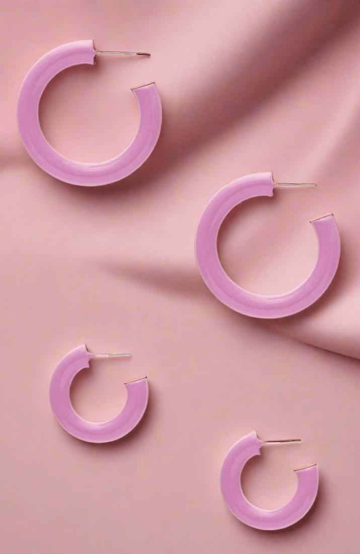 Shop 8 Other Reasons Sofia Richie x 8 Other Reasons Pink Hoop Earrings Earrings for women – premium loungewear and festival fashion at Spoiled Brat