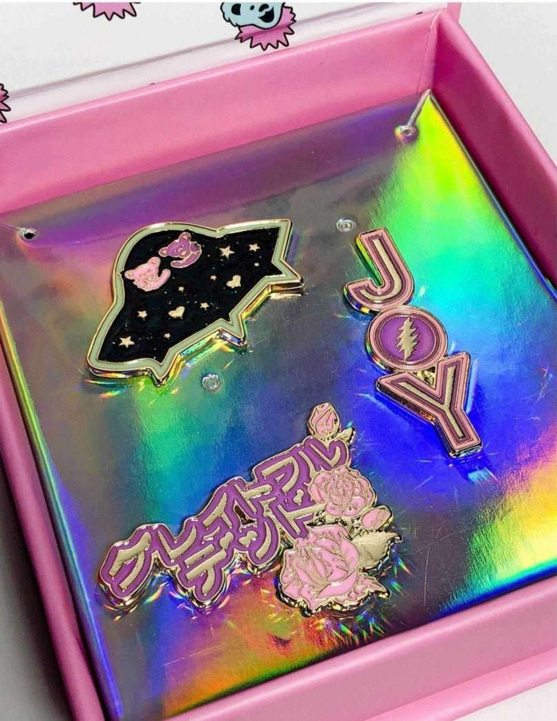 Shop Trixy Starr Trixy Starr x Grateful Dead Pin Set Pin for women – premium loungewear and festival fashion at Spoiled Brat