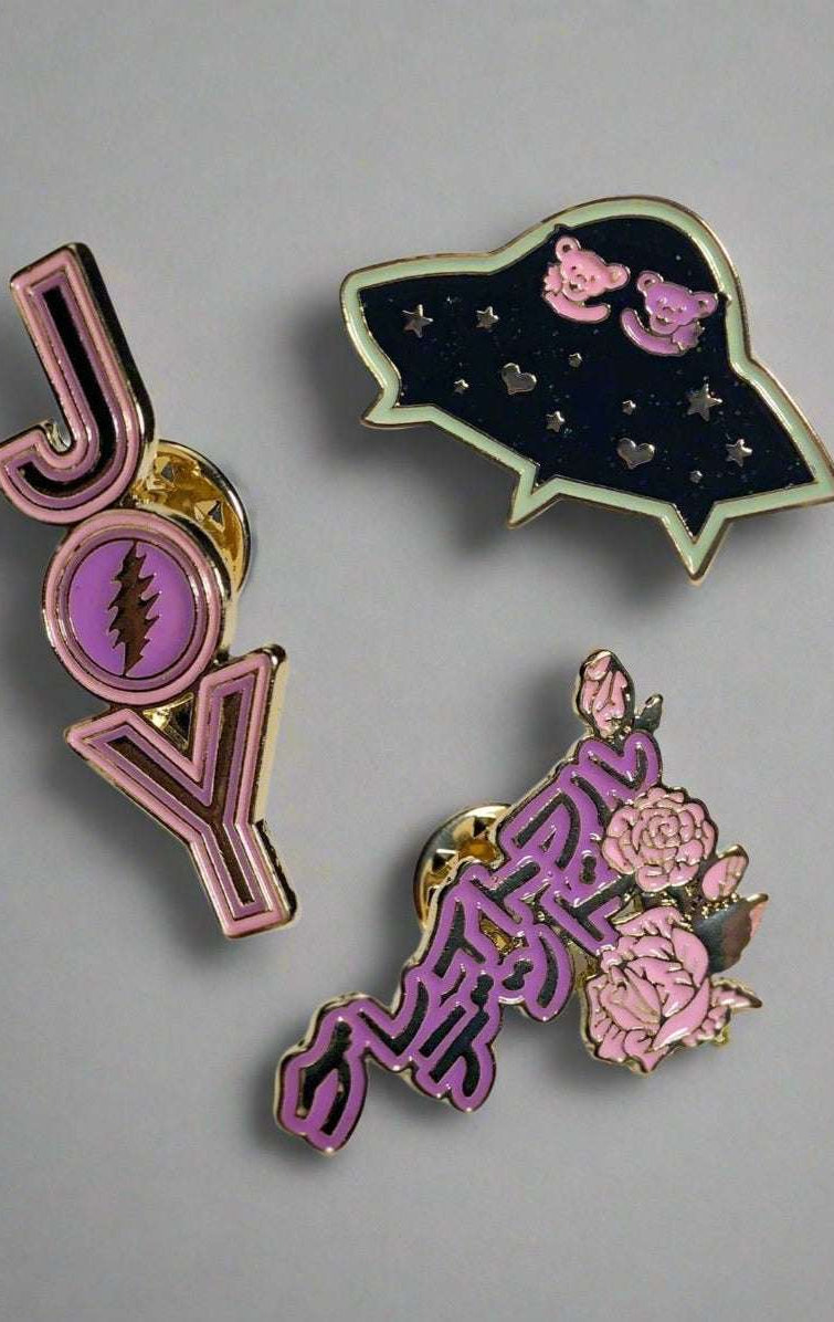 Shop Trixy Starr Trixy Starr x Grateful Dead Pin Set Pin for women – premium loungewear and festival fashion at Spoiled Brat