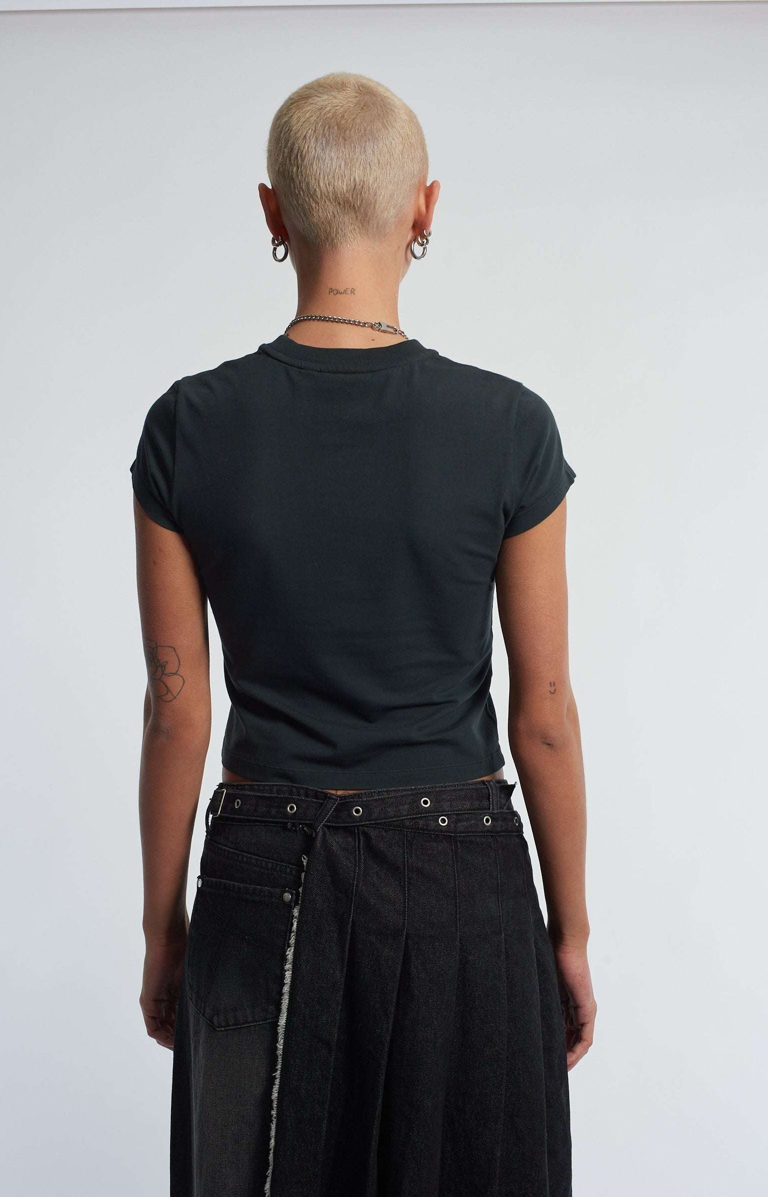 The Ragged Priest Cross My Heart Baby Tee Top by The Ragged Priest as seen on celebrities