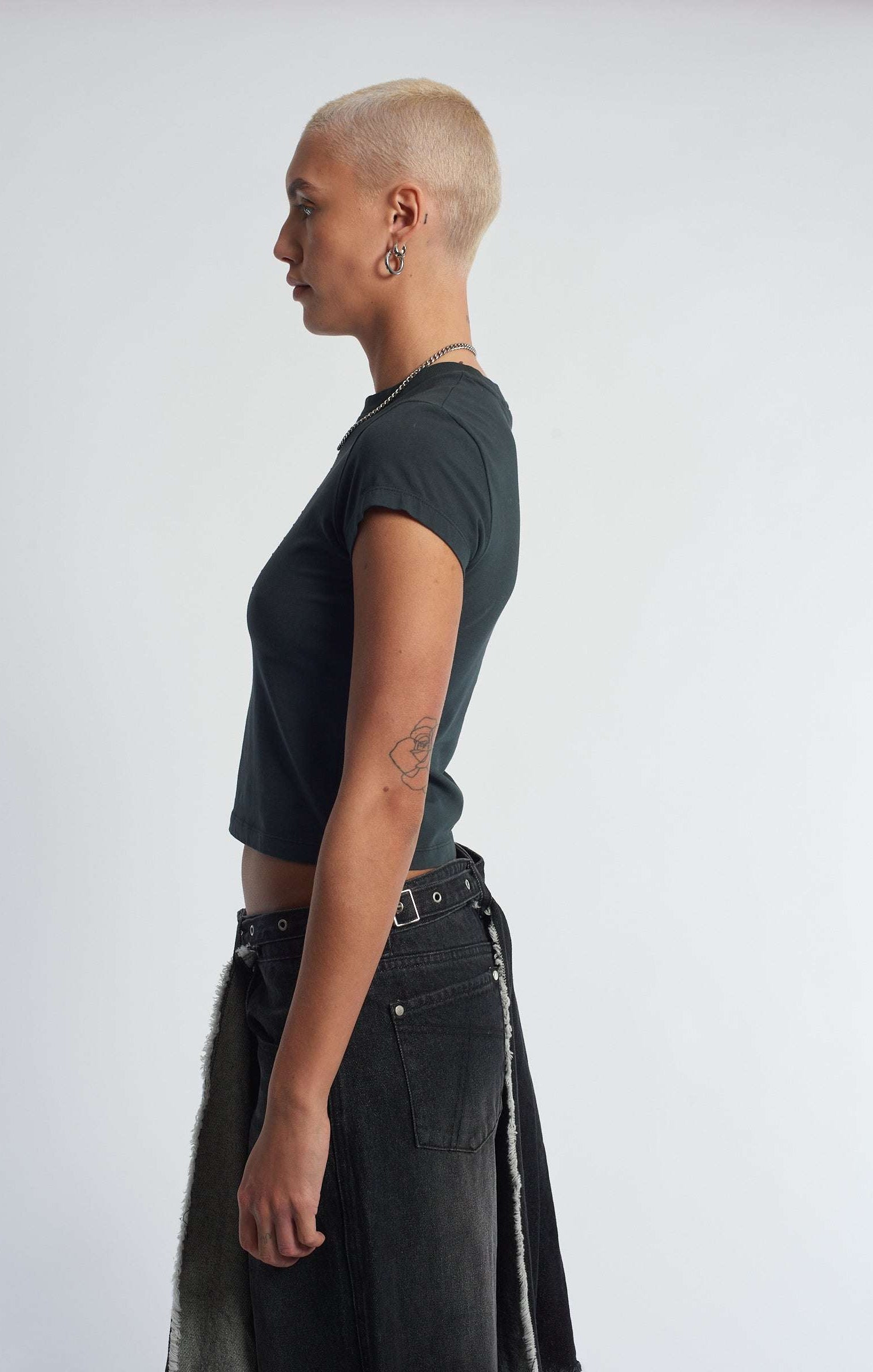 The Ragged Priest Cross My Heart Baby Tee Top by The Ragged Priest as seen on celebrities