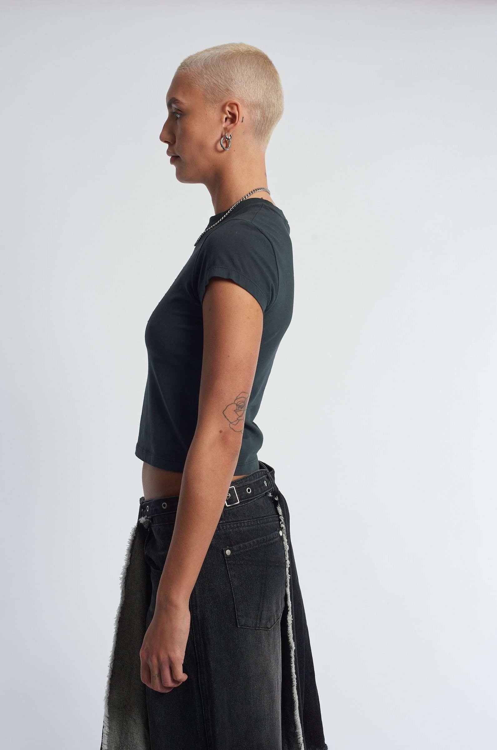 The Ragged Priest Cross My Heart Baby Tee Top by The Ragged Priest as seen on celebrities