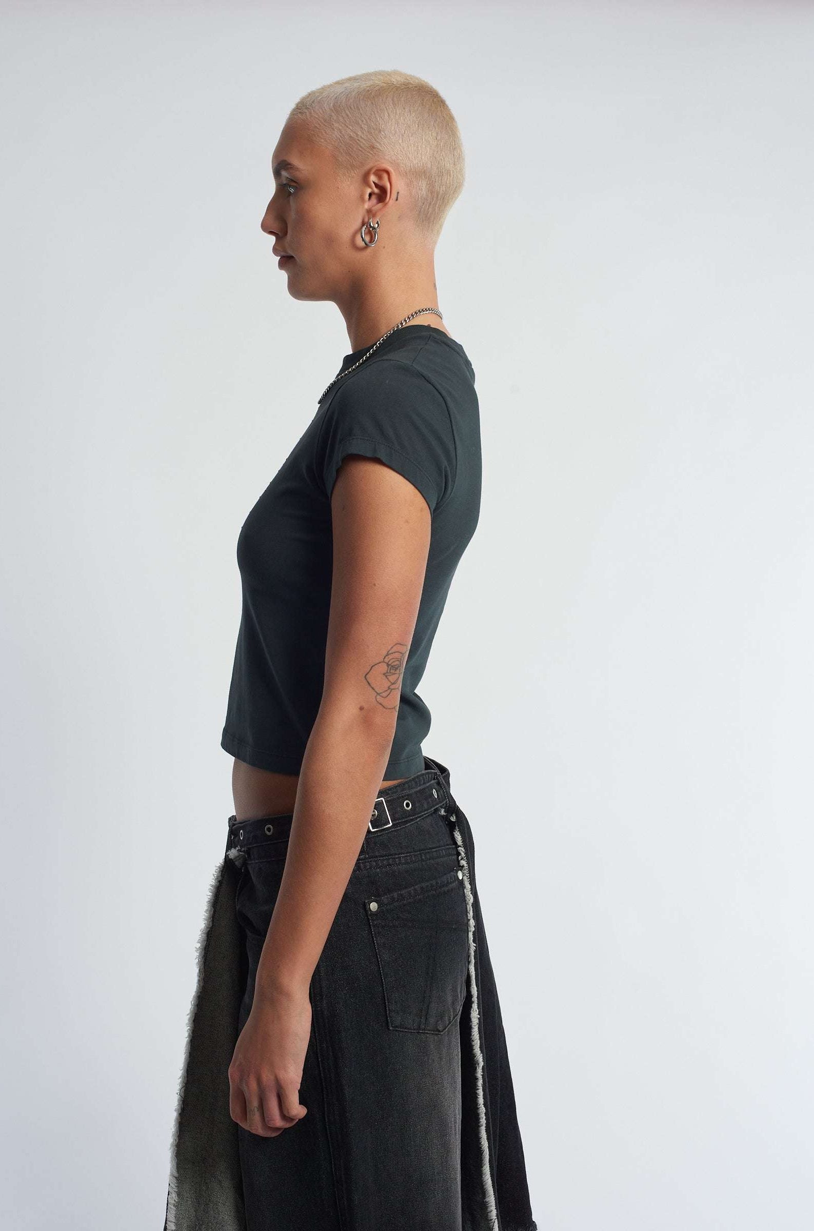 The Ragged Priest Cross My Heart Baby Tee Top by The Ragged Priest as seen on celebrities