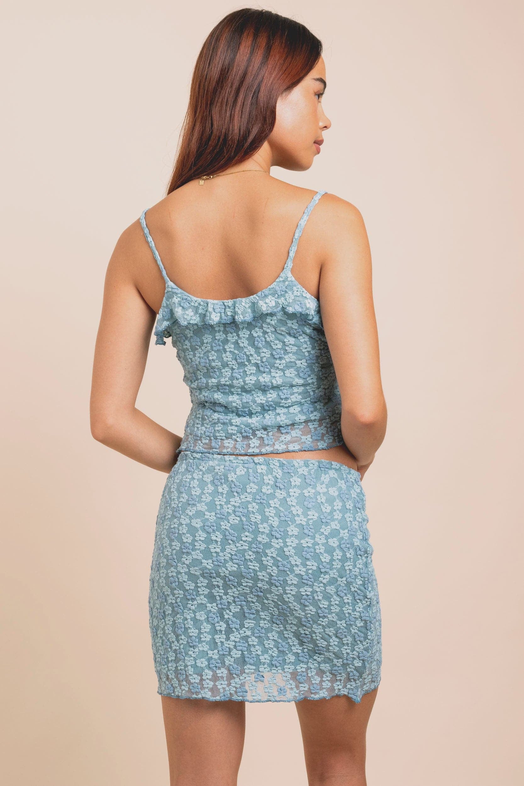 Daisy Street Ruffle Detail Bubble Lace Cami Top Cami Top by Daisy Street as seen on celebrities