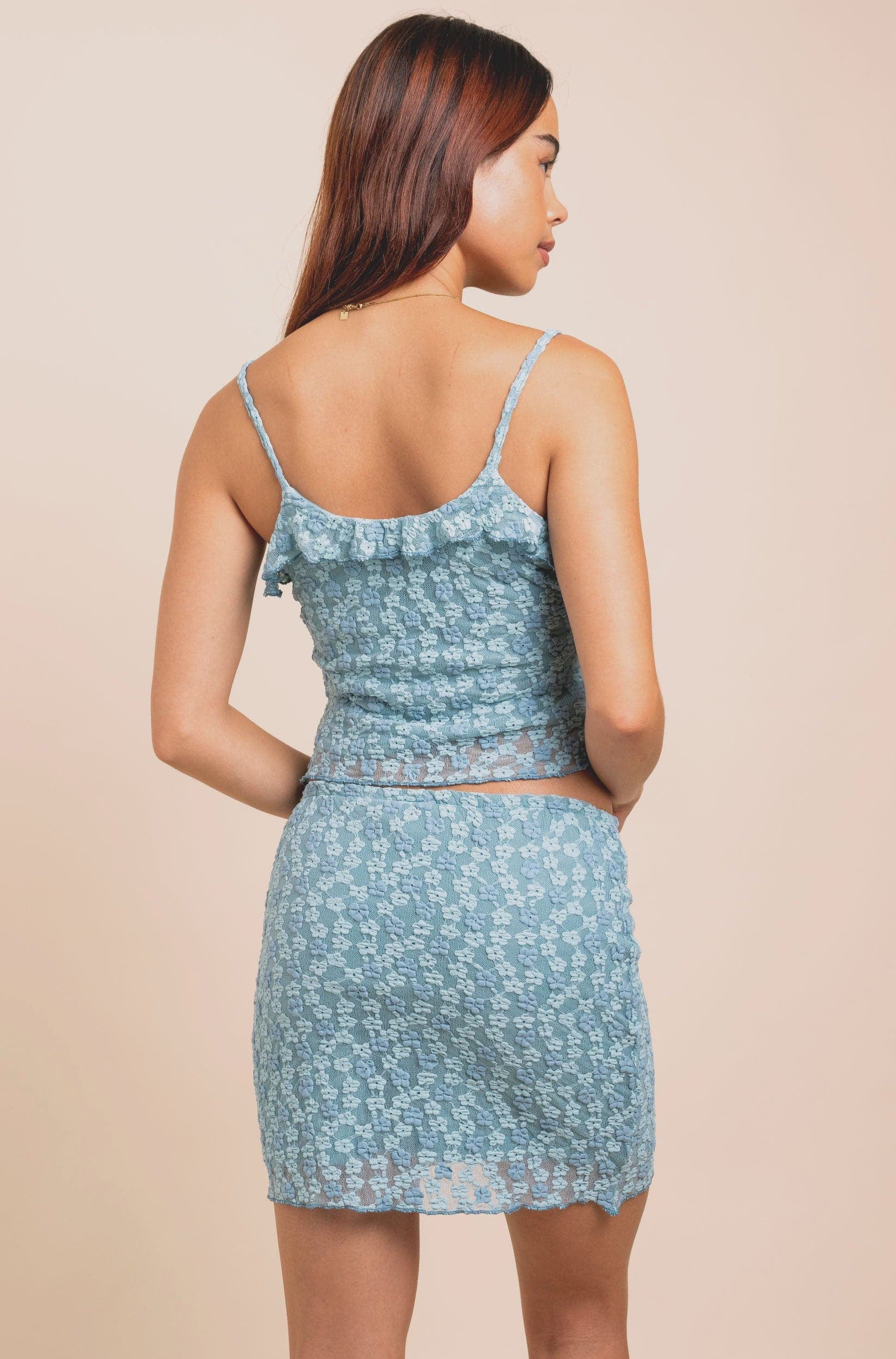 Daisy Street Ruffle Detail Bubble Lace Cami Top Cami Top by Daisy Street as seen on celebrities