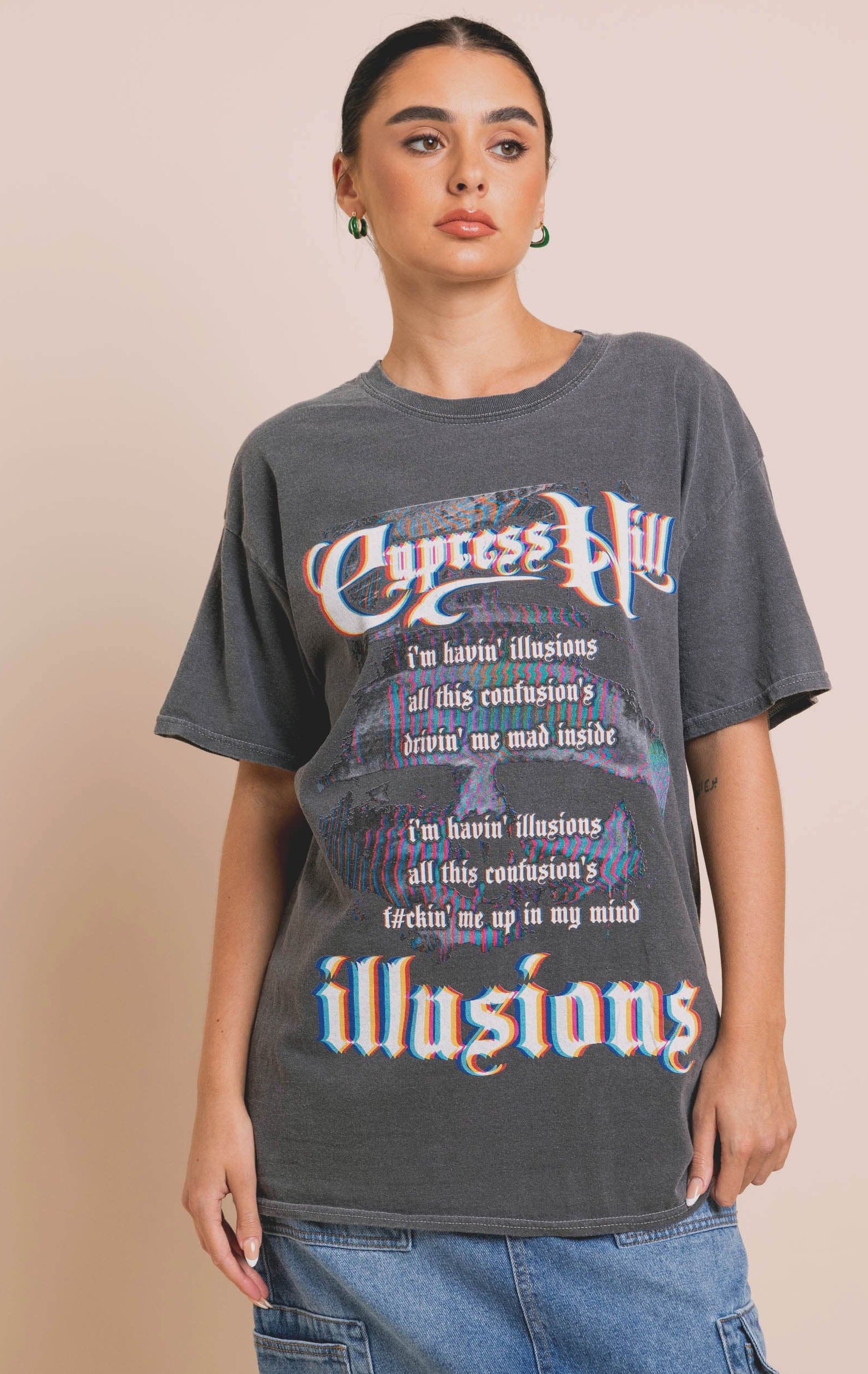 Daisy Street Cypress Hill Washed Tyler Tee T-Shirts by Daisy Street as seen on celebrities