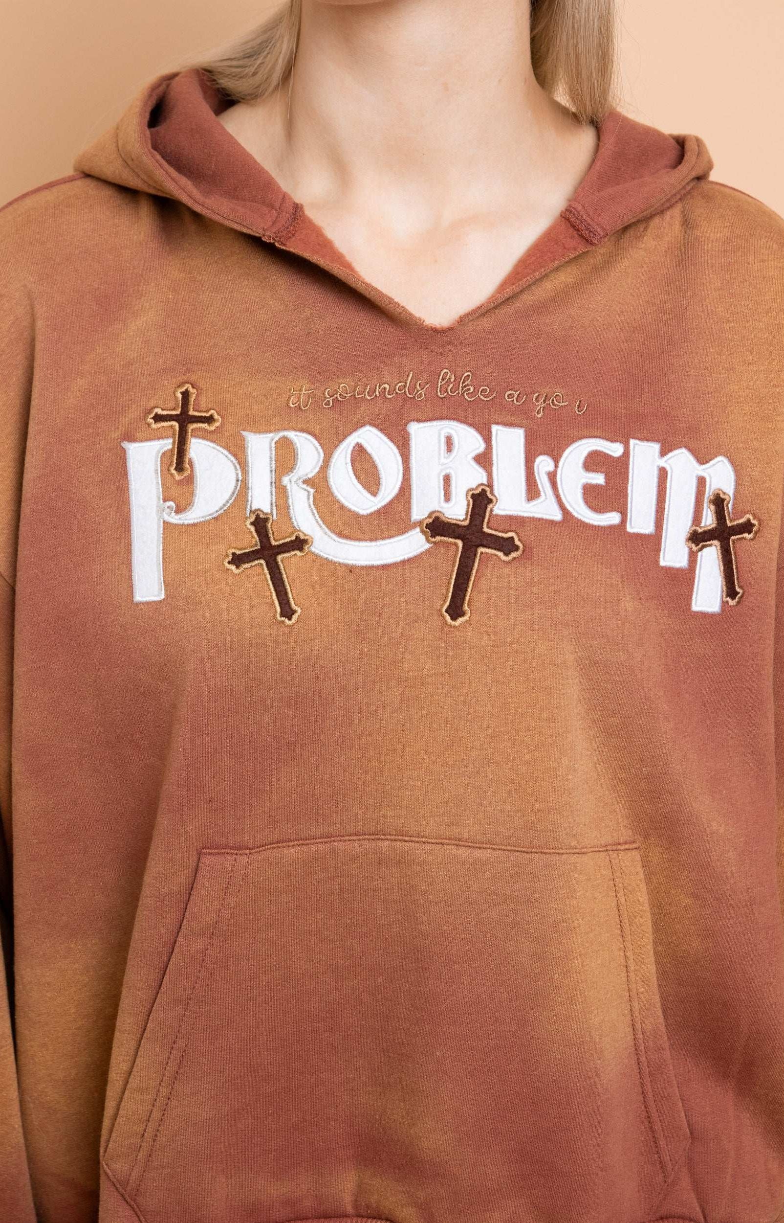 Daisy Street Problem V Neck Hoodie Hoodie by Daisy Street as seen on celebrities
