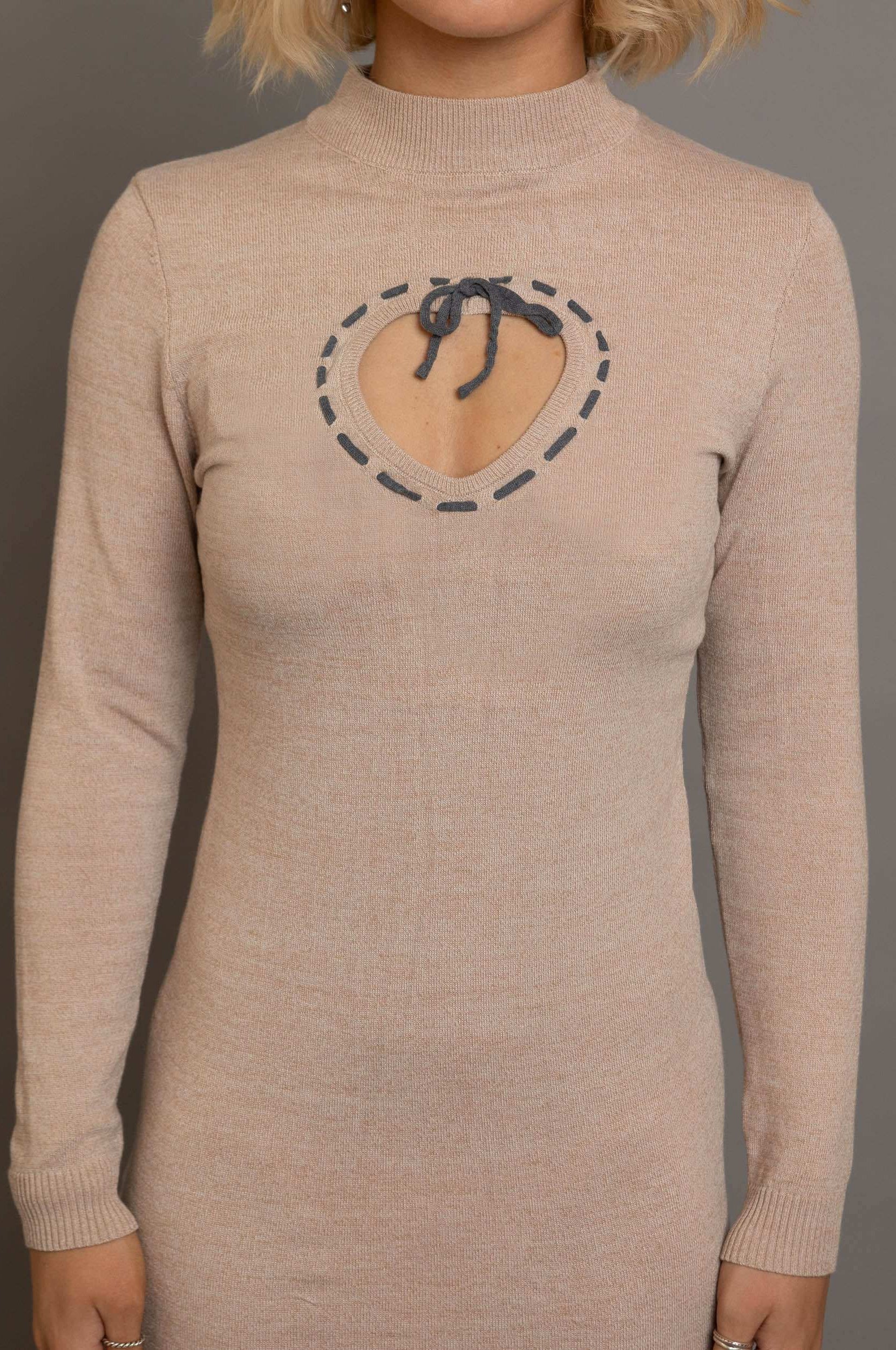 Daisy Street Cream Heart Cutout Midaxi Dress Maxi Dress by Daisy Street as seen on celebrities