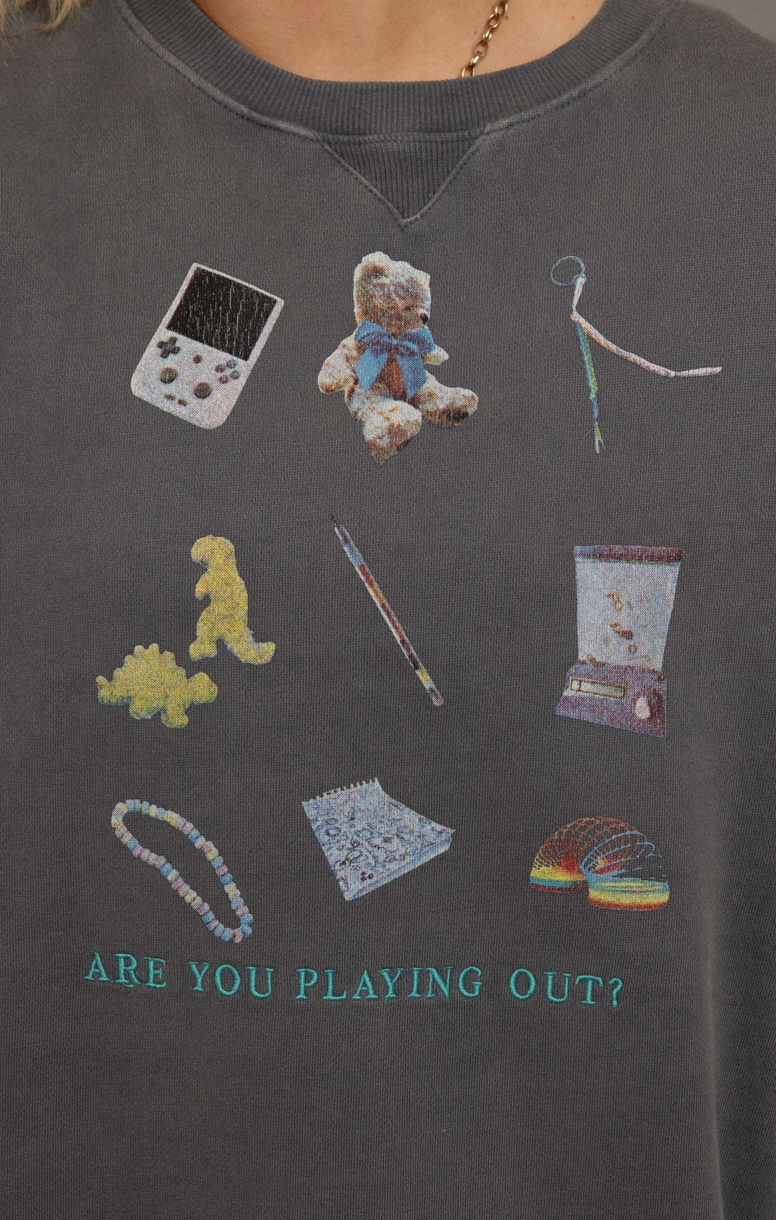 Daisy Street Playing Out Oversized Sweatshirt Sweater by Daisy Street as seen on celebrities