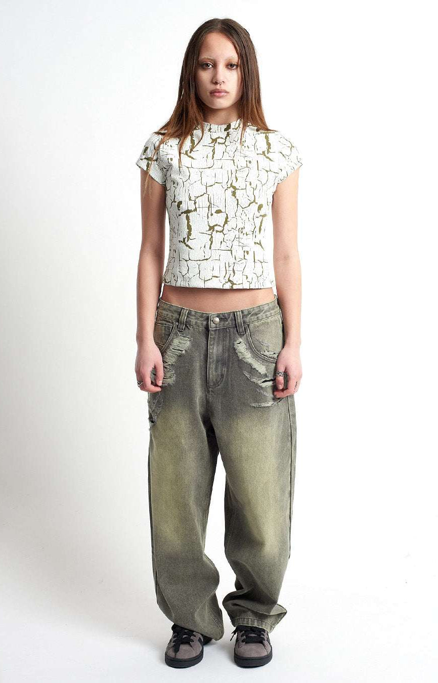 The Ragged Priest Rift Baby Tee Top by The Ragged Priest as seen on celebrities