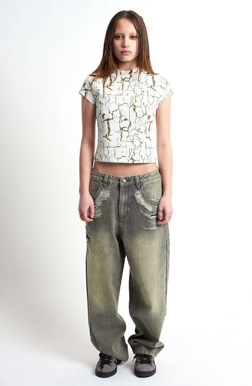 The Ragged Priest Rift Baby Tee Top by The Ragged Priest as seen on celebrities