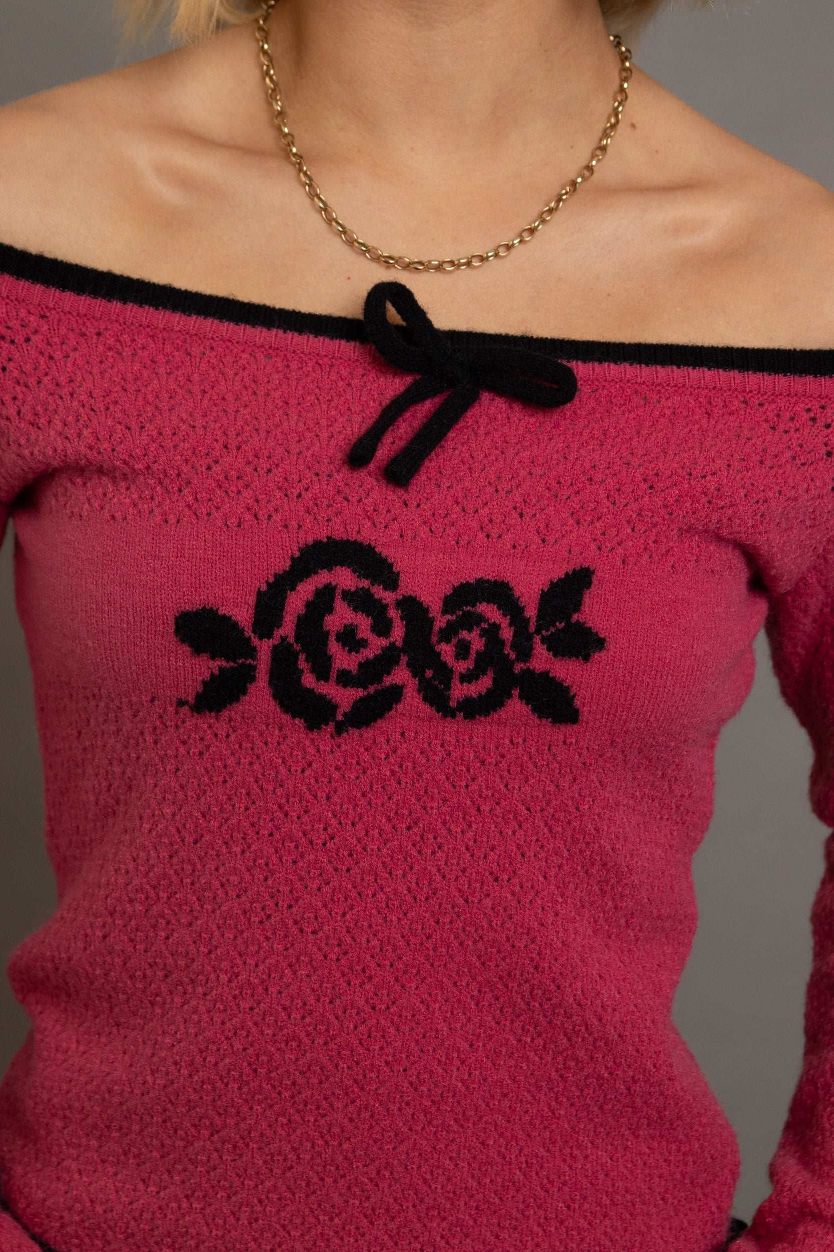 Daisy Street Off The Shoulder Pointelle Knit Top T-Shirts by Daisy Street as seen on celebrities