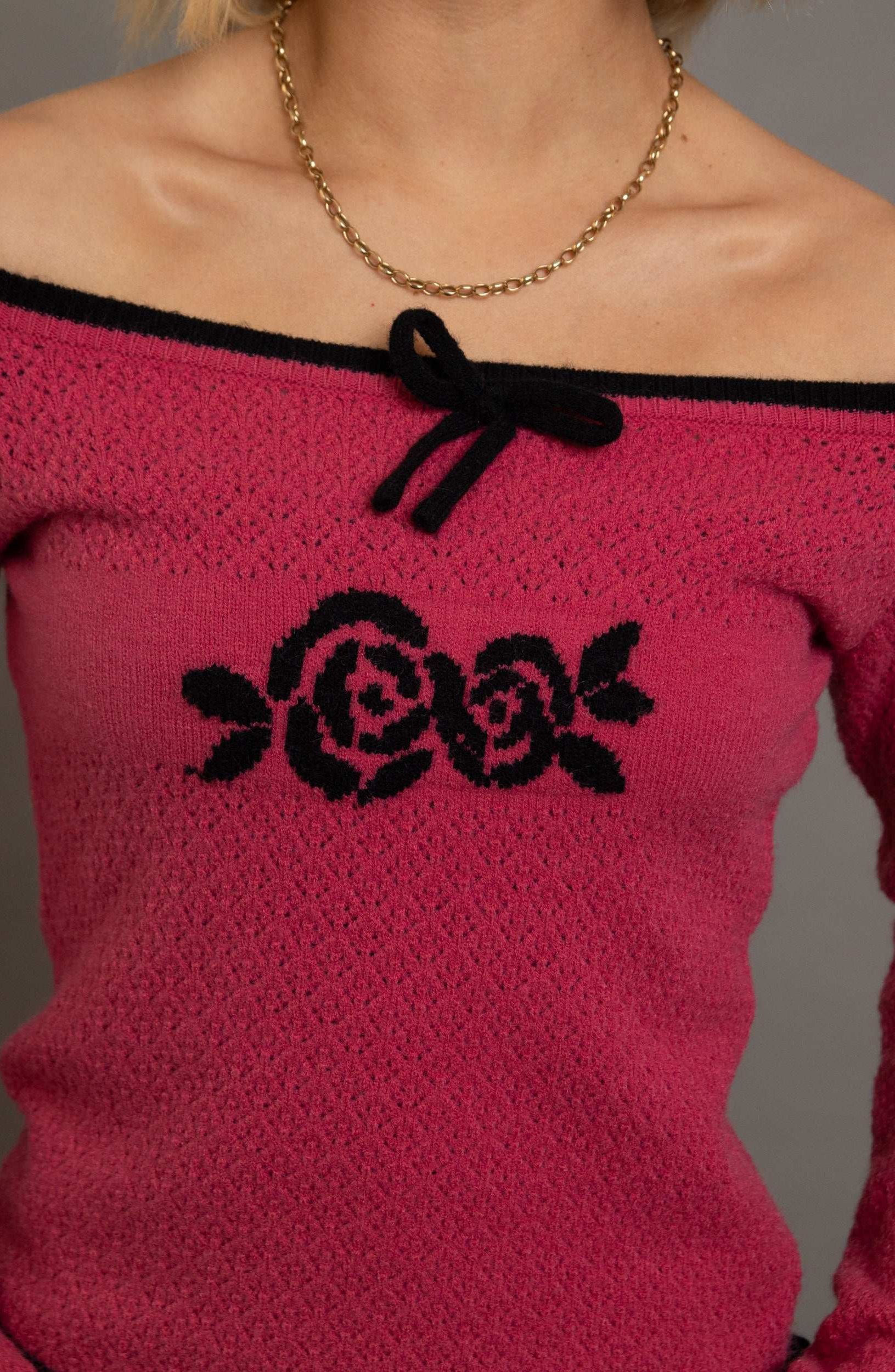 Daisy Street Off The Shoulder Pointelle Knit Top T-Shirts by Daisy Street as seen on celebrities