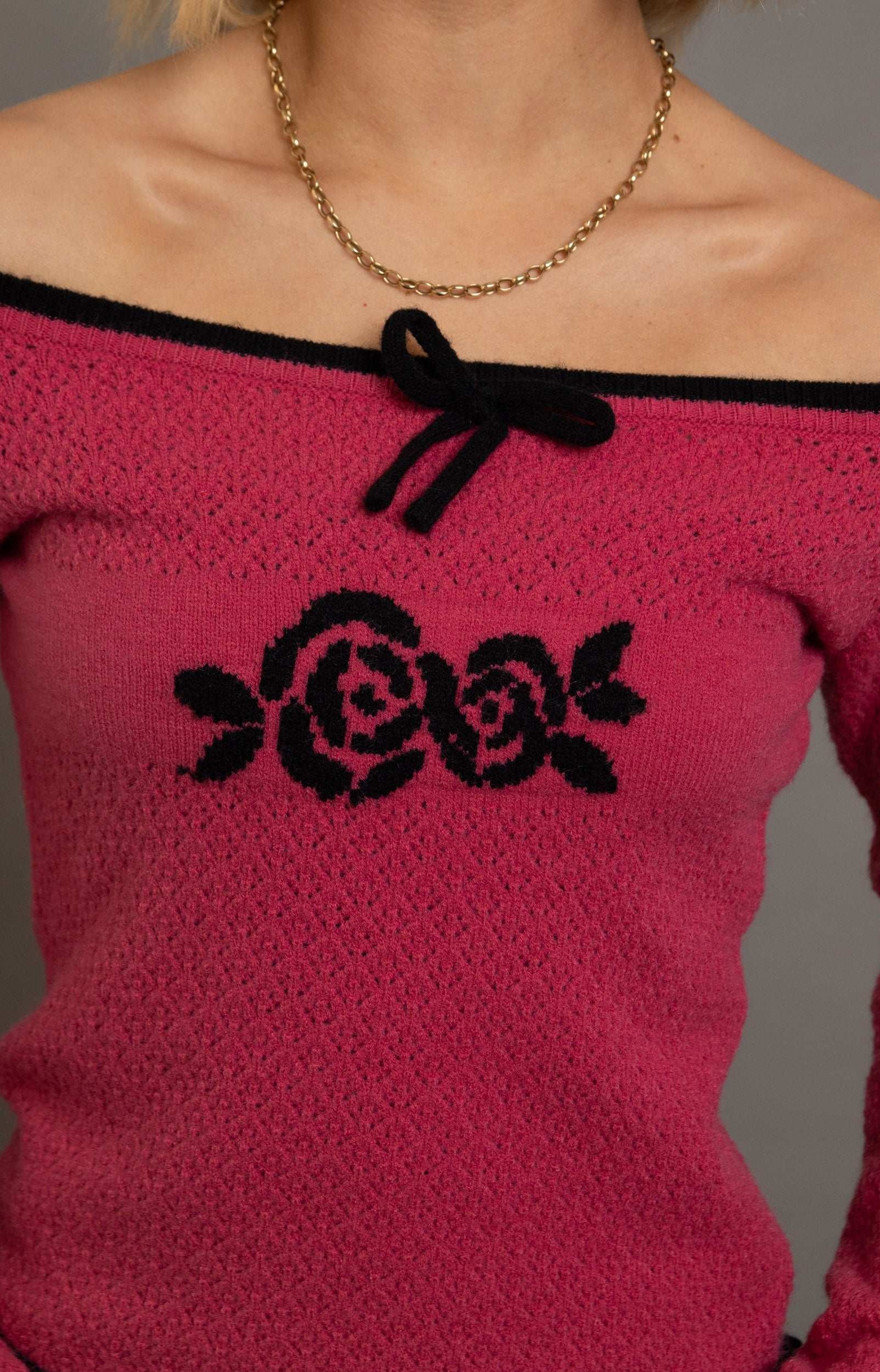 Daisy Street Off The Shoulder Pointelle Knit Top T-Shirts by Daisy Street as seen on celebrities