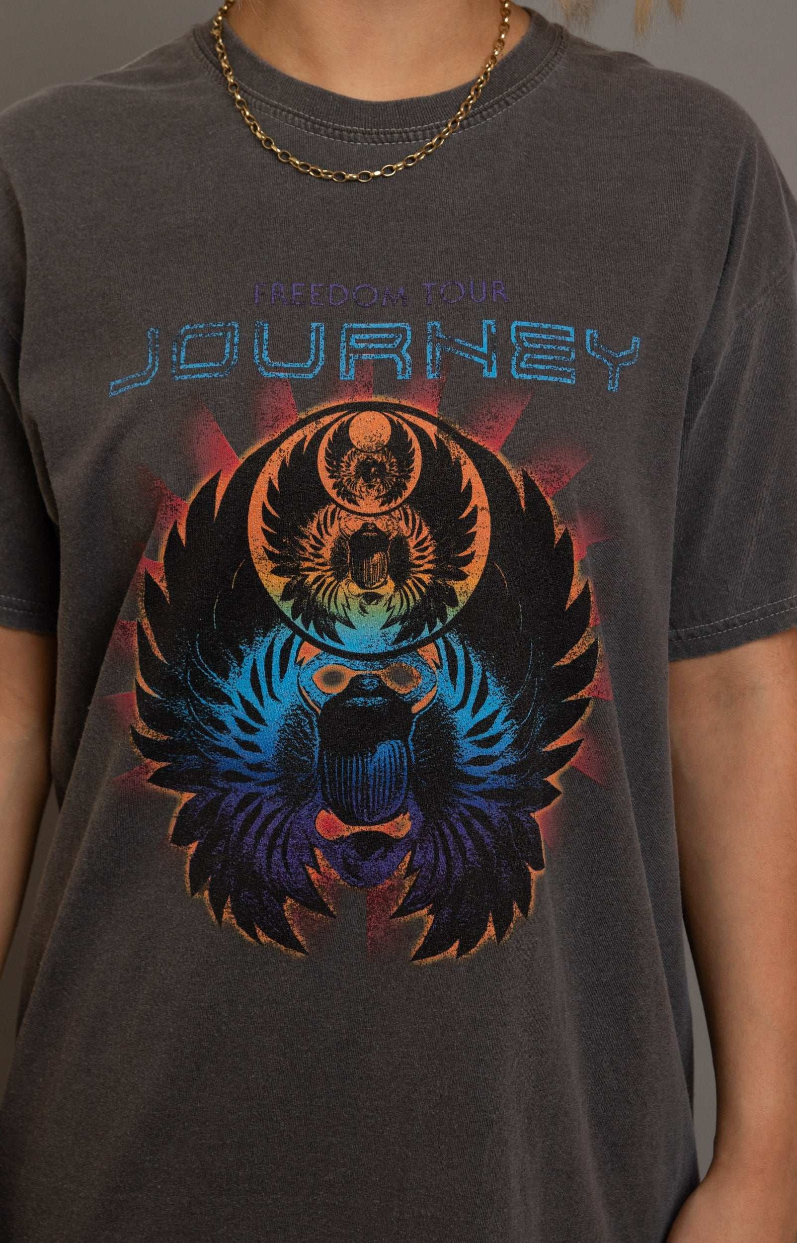 Daisy Street Journey Washed Band T-Shirt T-Shirts by Daisy Street as seen on celebrities