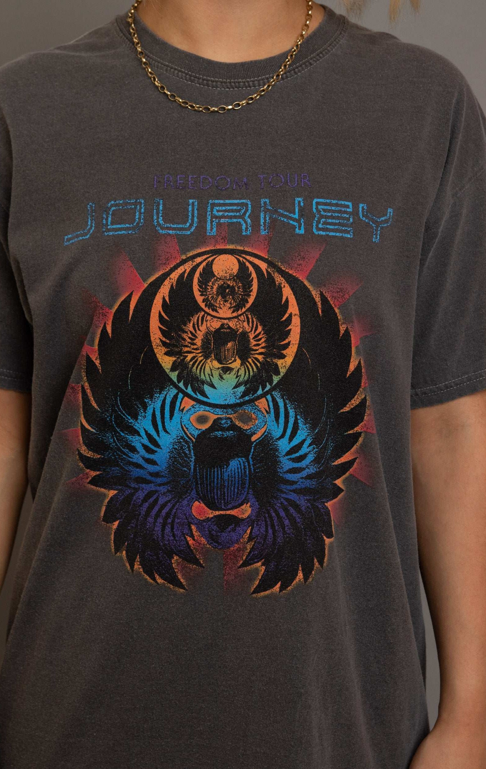 Daisy Street Journey Washed Band T-Shirt T-Shirts by Daisy Street as seen on celebrities