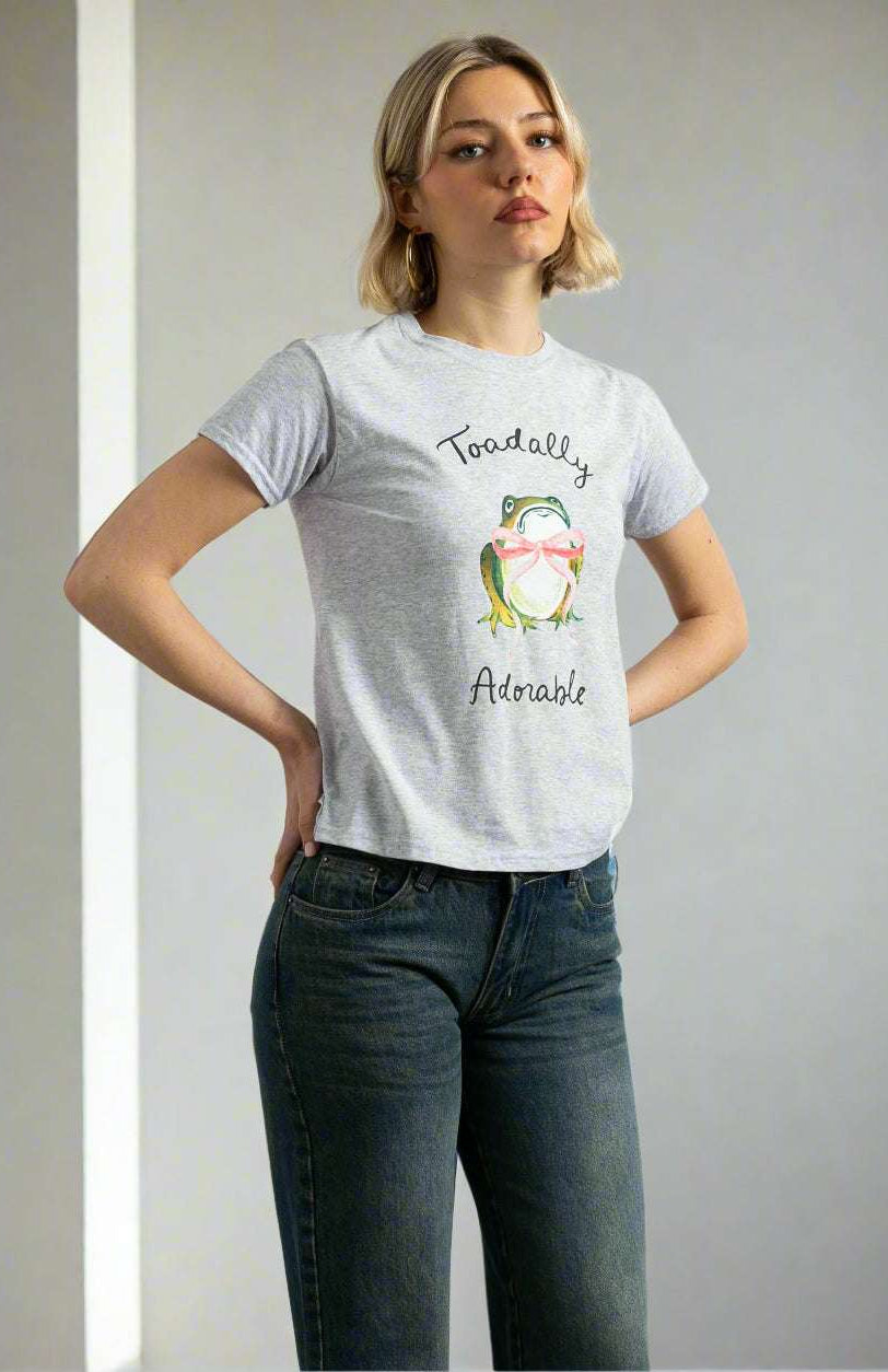 Daisy Street Toadally Adorable Baby Tee T-Shirt by Daisy Street as seen on celebrities
