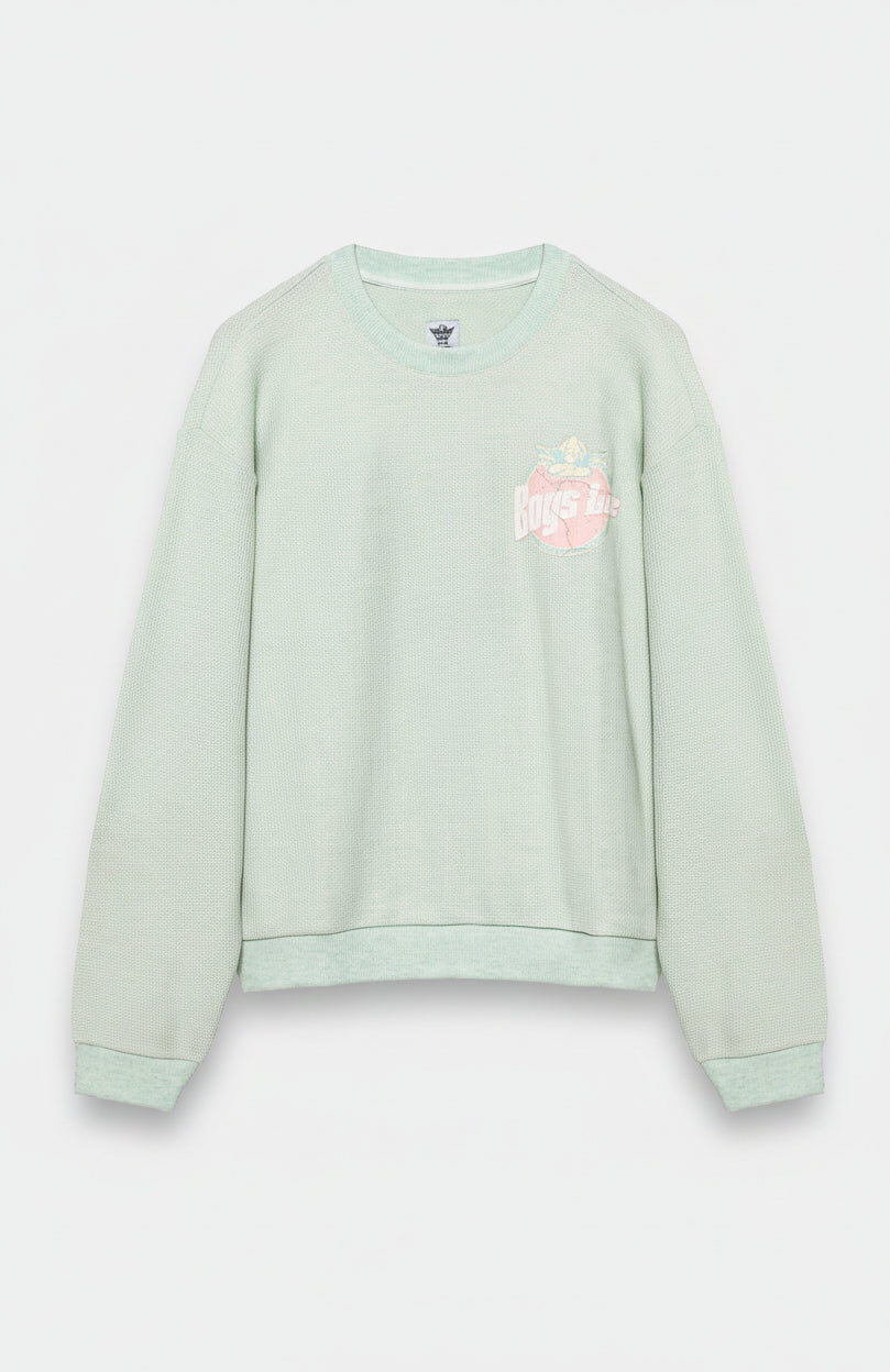 Shop Boys Lie Breakfast Beers Pastel Kara Crewneck Sweater Online