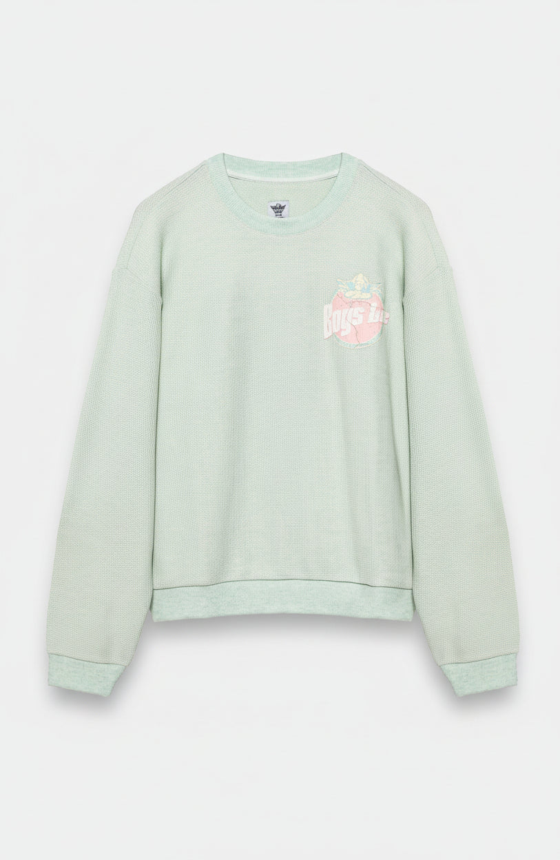 Shop Boys Lie Breakfast Beers Pastel Kara Crewneck Sweater Online