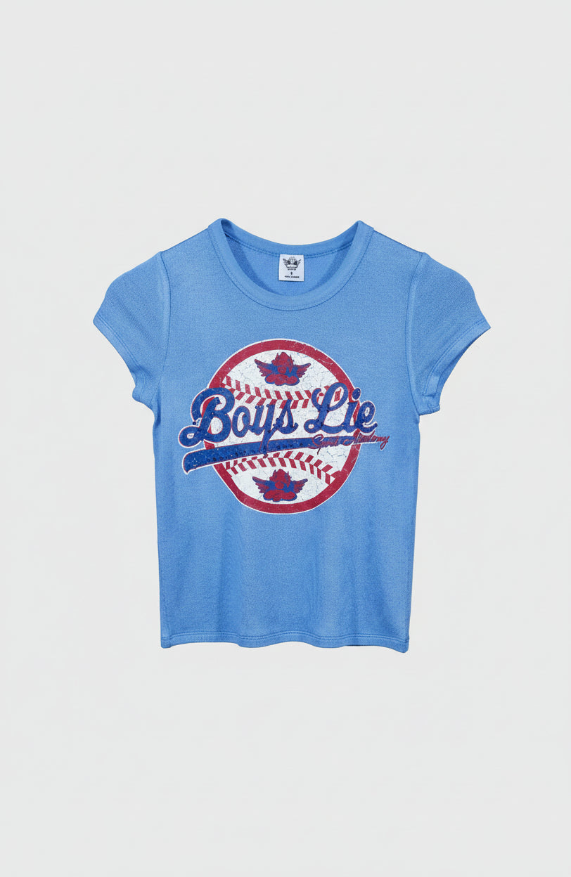 Boys Lie Sporting Blues Baby Tee
