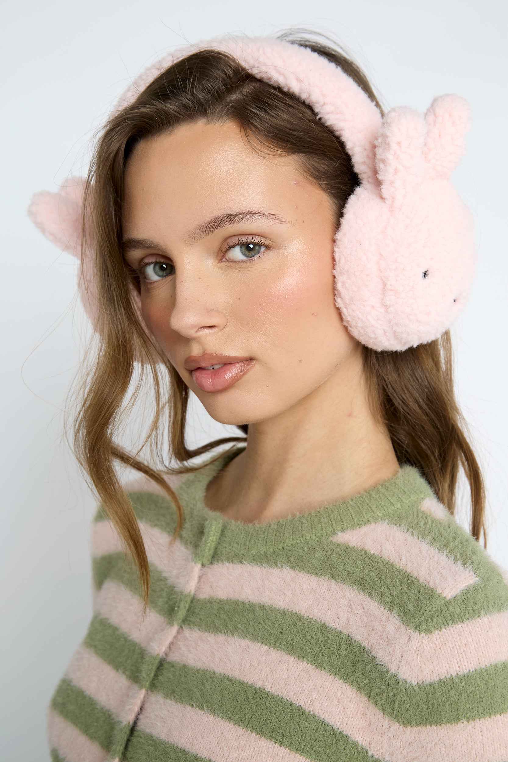 Daisy Street Miffy Pink Borg Ear Muffs