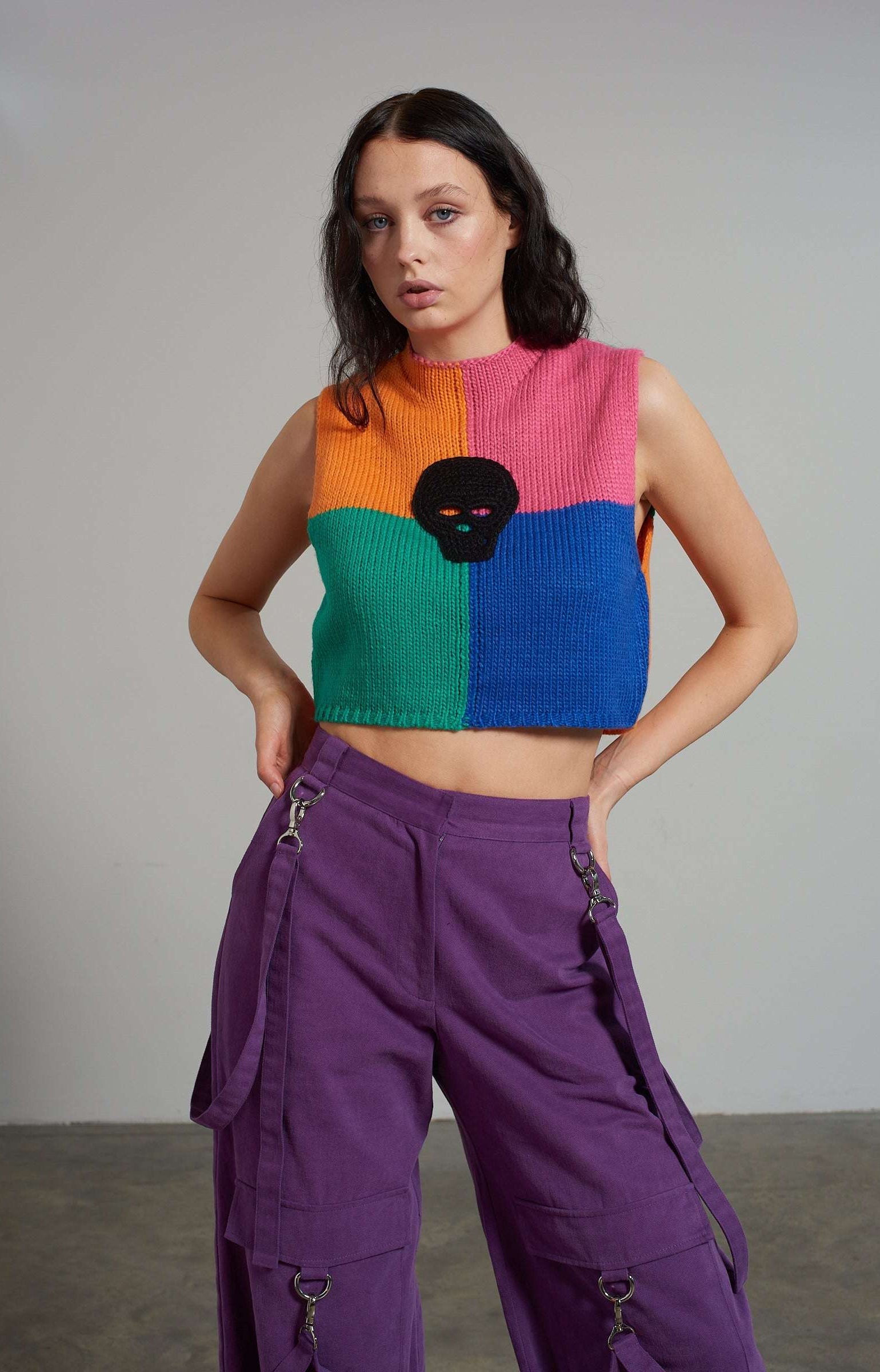 The Ragged Priest Destroy Knit Sleeveless Jumper Jumper by The Ragged Priest as seen on celebrities